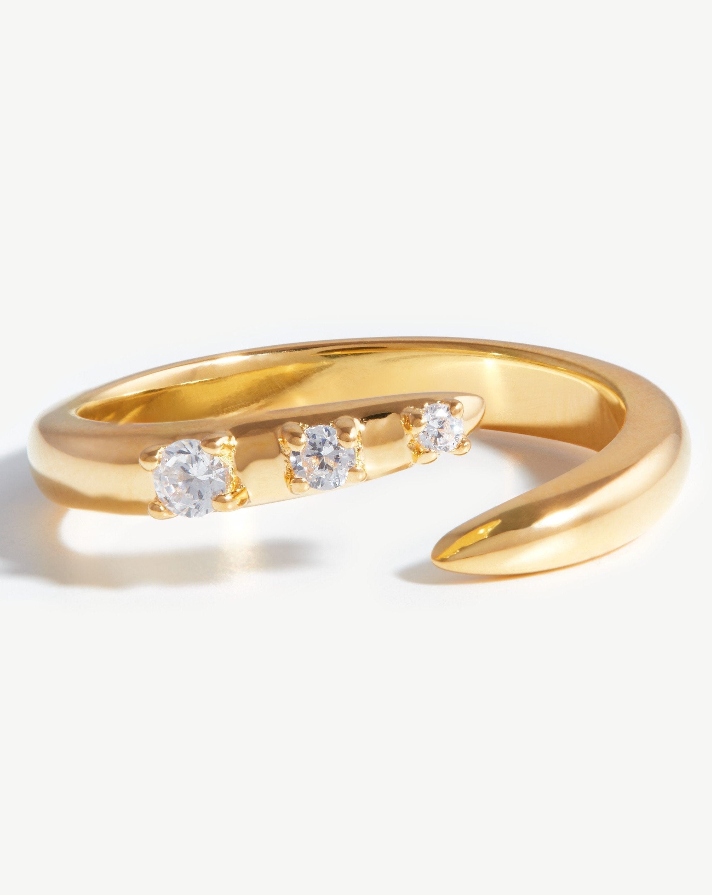 Claw Studded Ring | 18ct Gold Plated Vermeil/Cubic Zirconia Rings Missoma 