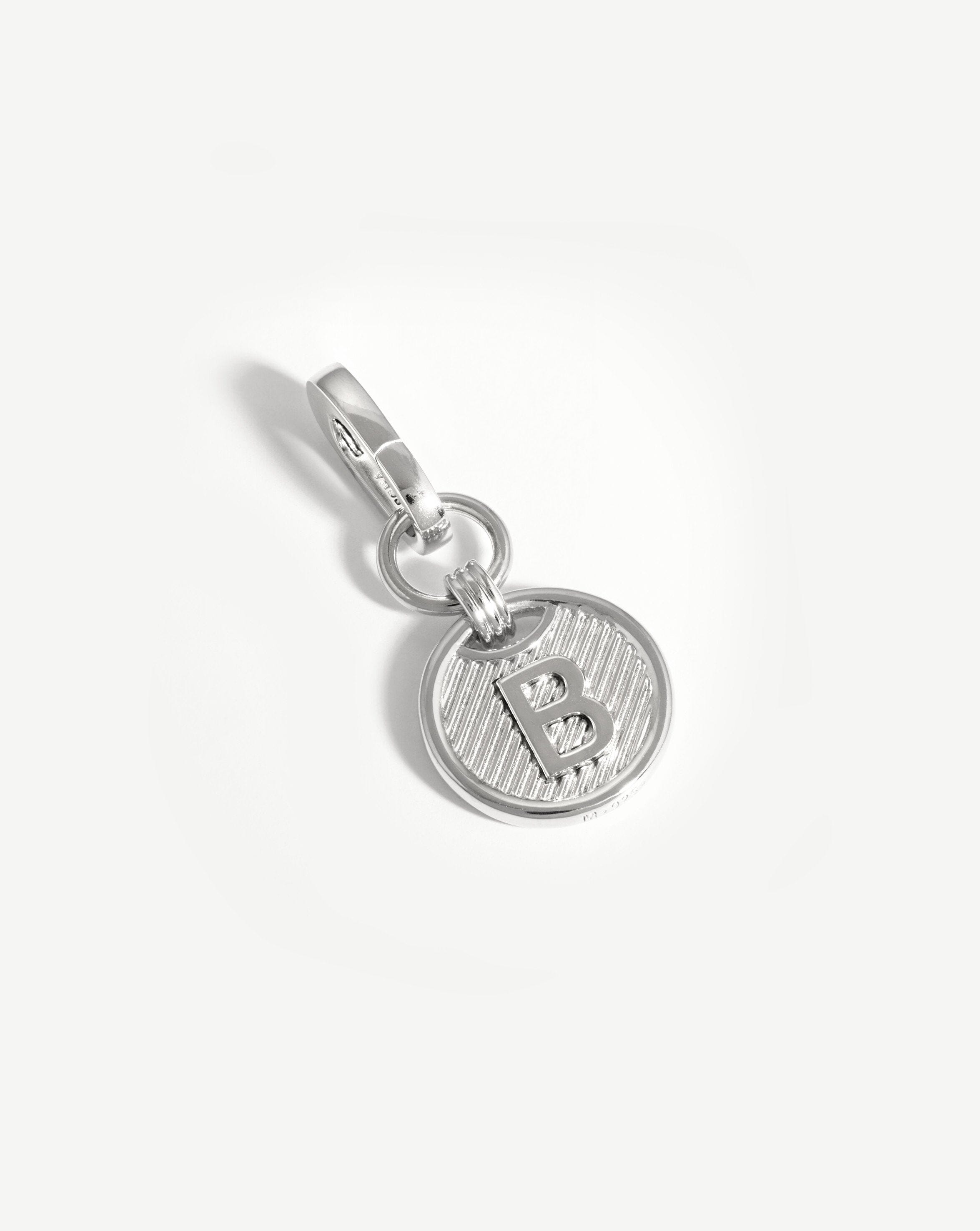 Clip-On Initial Pendant - Initial B | Silver Plated Charms & Pendants Missoma 