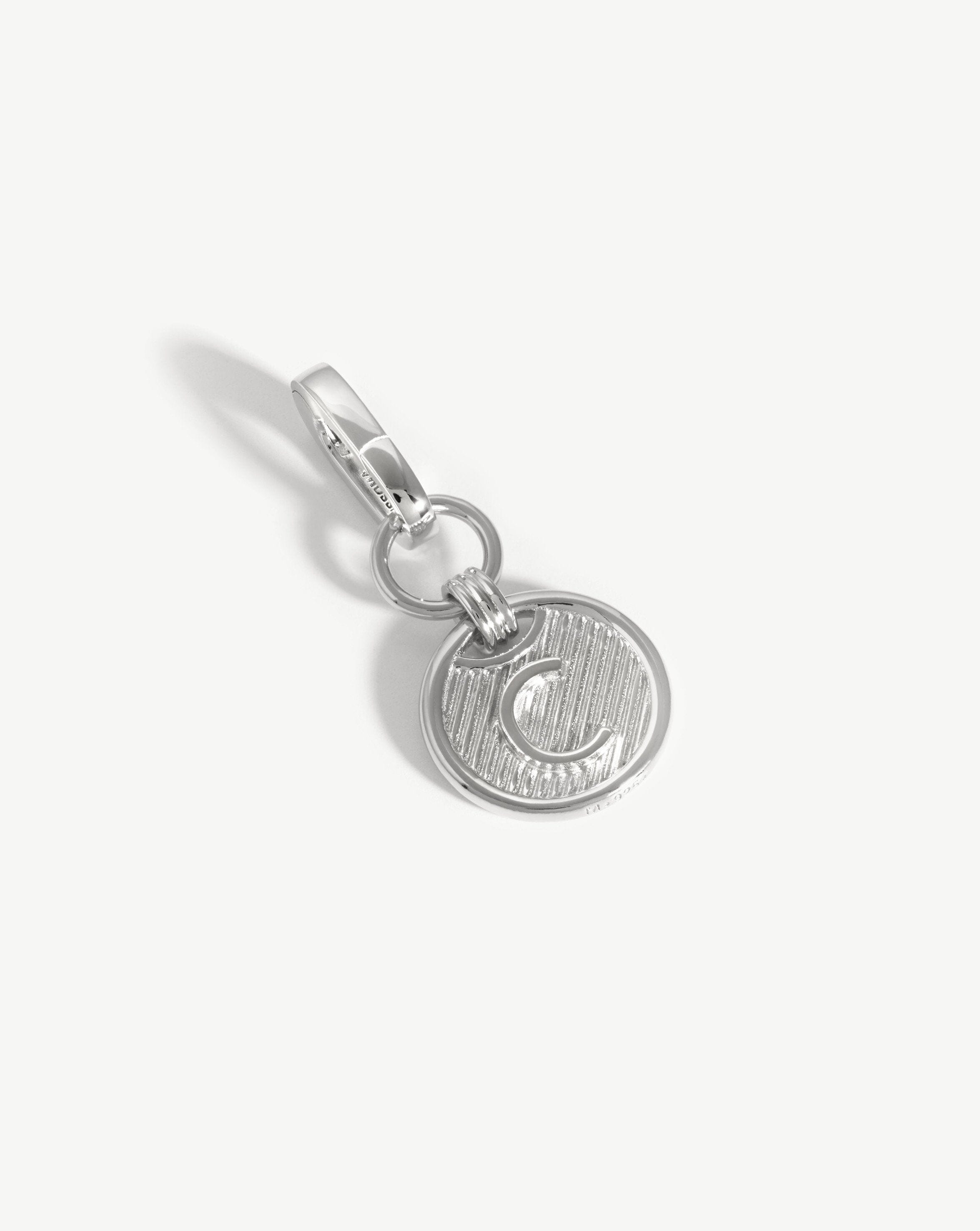 Clip-On Initial Pendant - Initial C | Silver Plated Charms & Pendants Missoma 