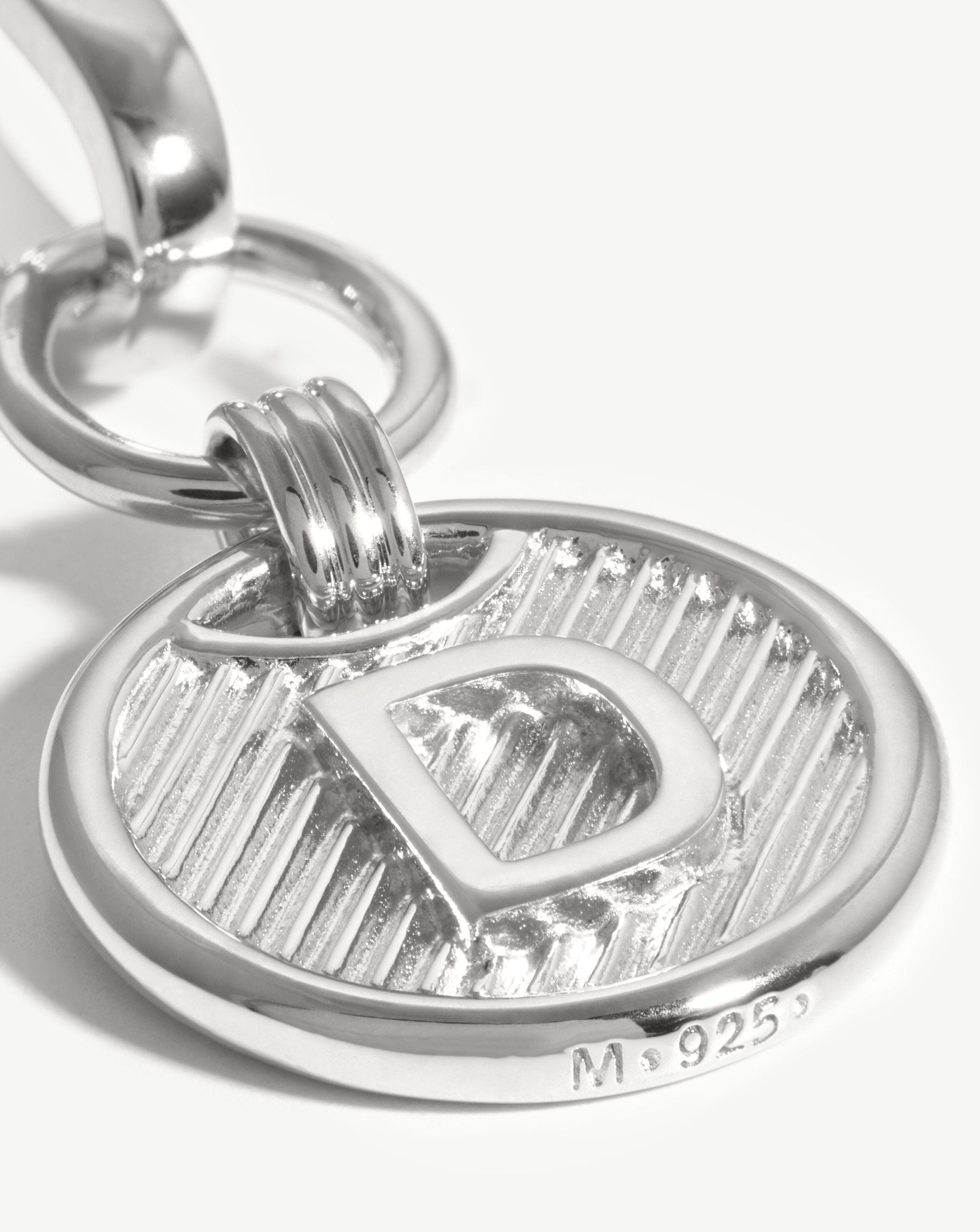 Clip-On Initial Pendant - Initial D | Silver Plated Charms & Pendants Missoma 