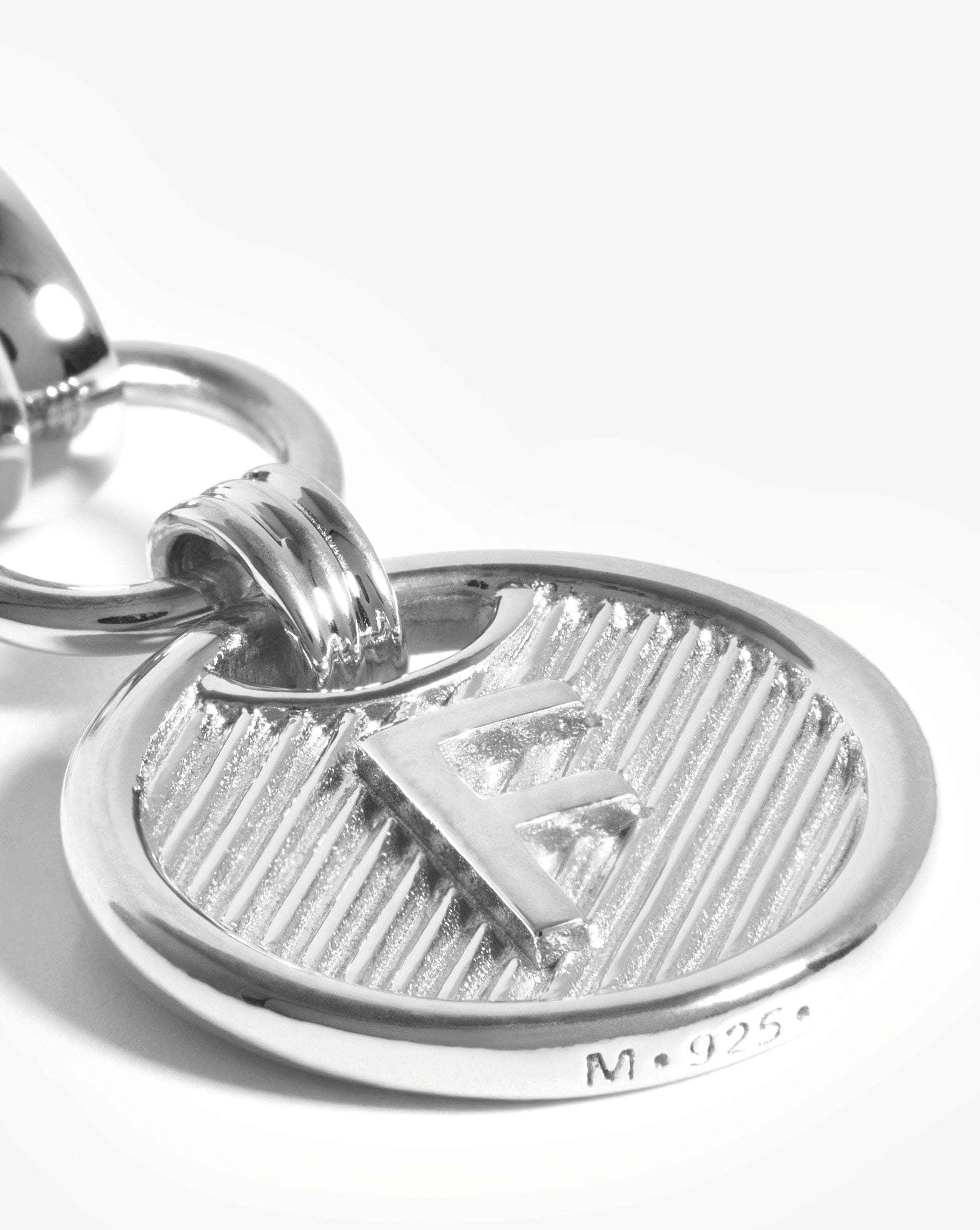 Clip-On Initial Pendant - Initial F | Silver Plated Charms & Pendants Missoma 
