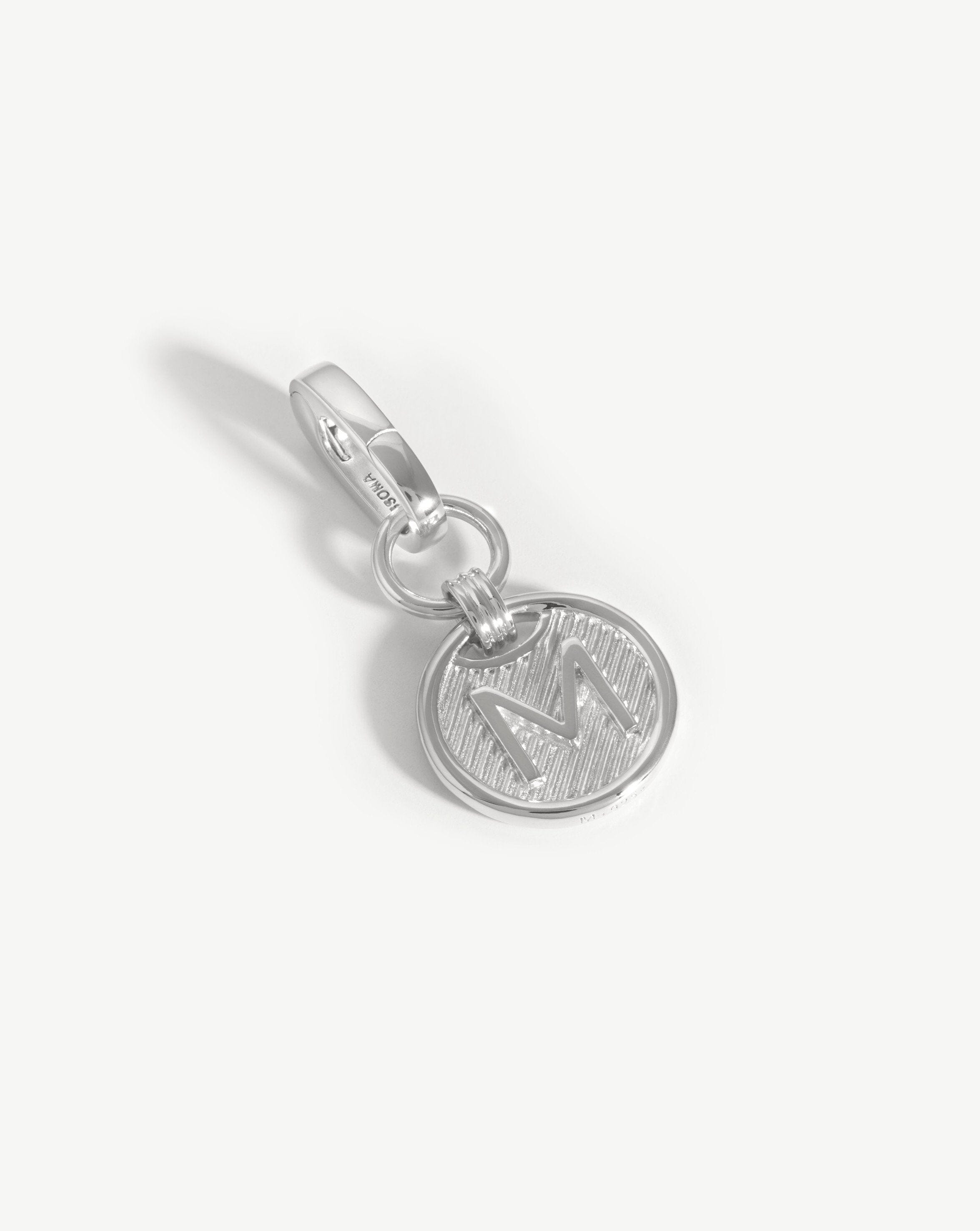 Clip-On Initial Pendant - Initial M | Silver Plated Charms & Pendants Missoma 