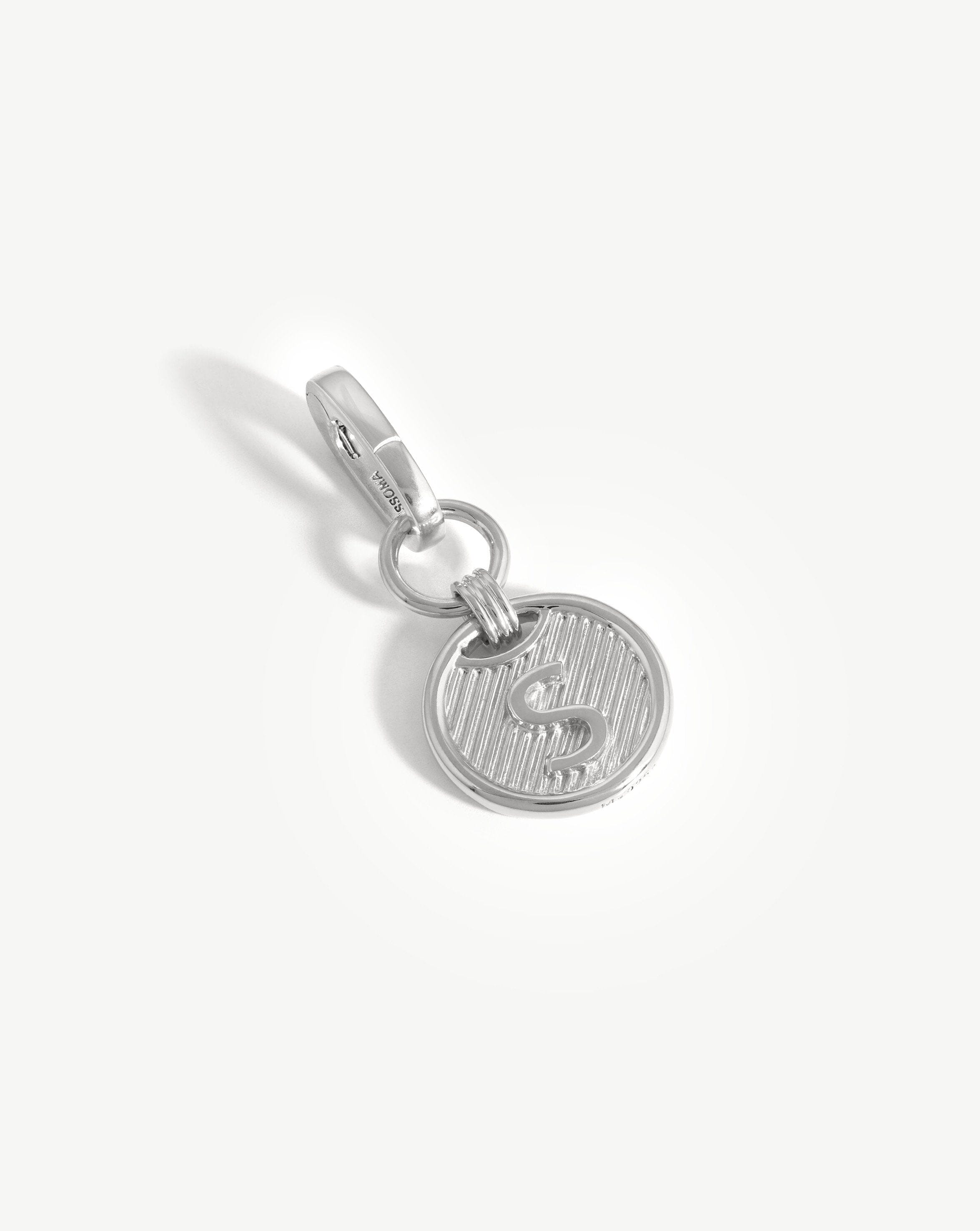 Clip-On Initial Pendant - Initial S | Silver Plated Charms & Pendants Missoma 