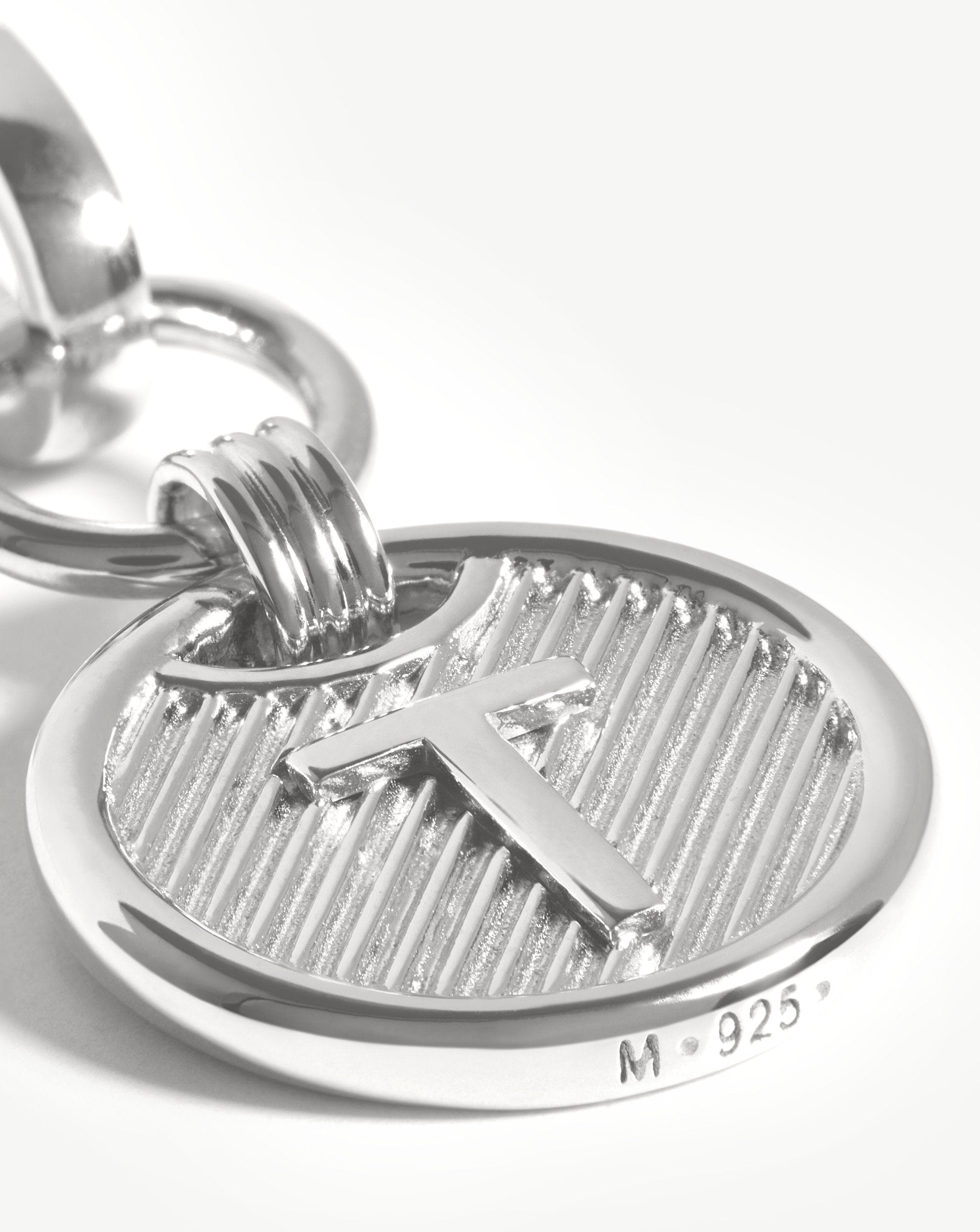 Clip-On Initial Pendant - Initial T | Silver Plated Charms & Pendants Missoma 