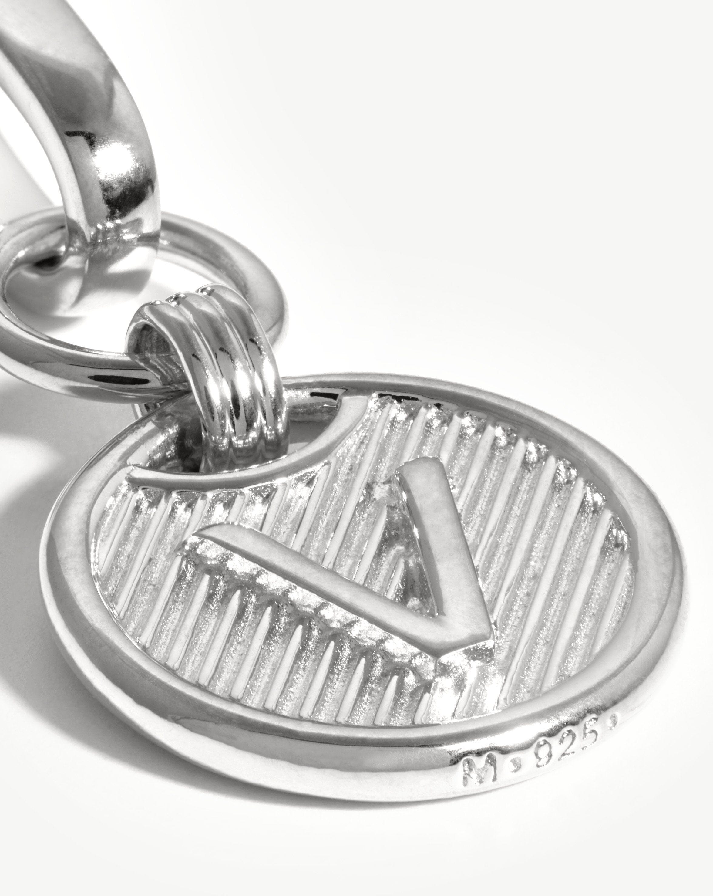 Clip-On Initial Pendant - Initial V | Silver Plated Charms & Pendants Missoma 