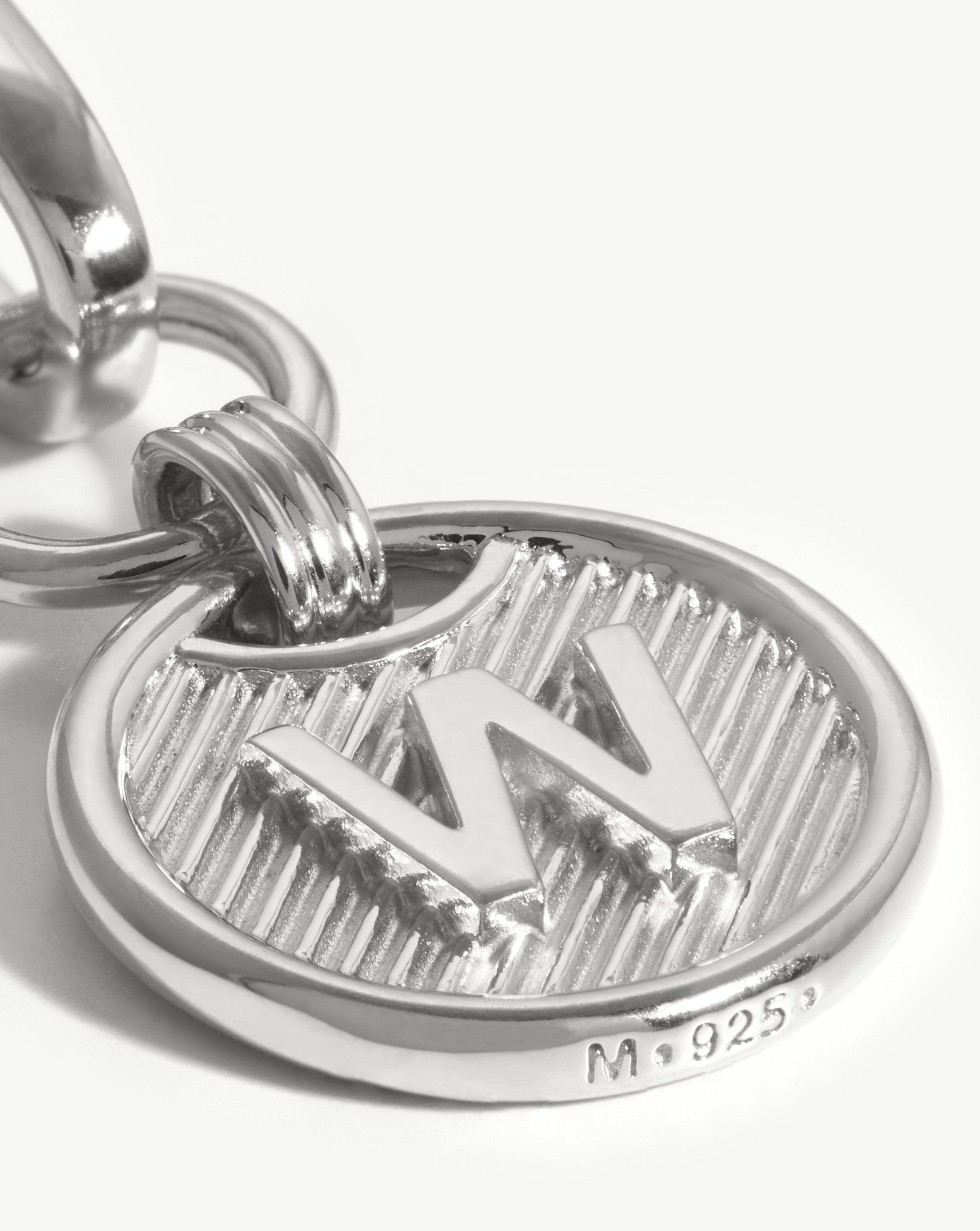 Clip-On Initial Pendant - Initial W | Silver Plated Charms & Pendants Missoma 