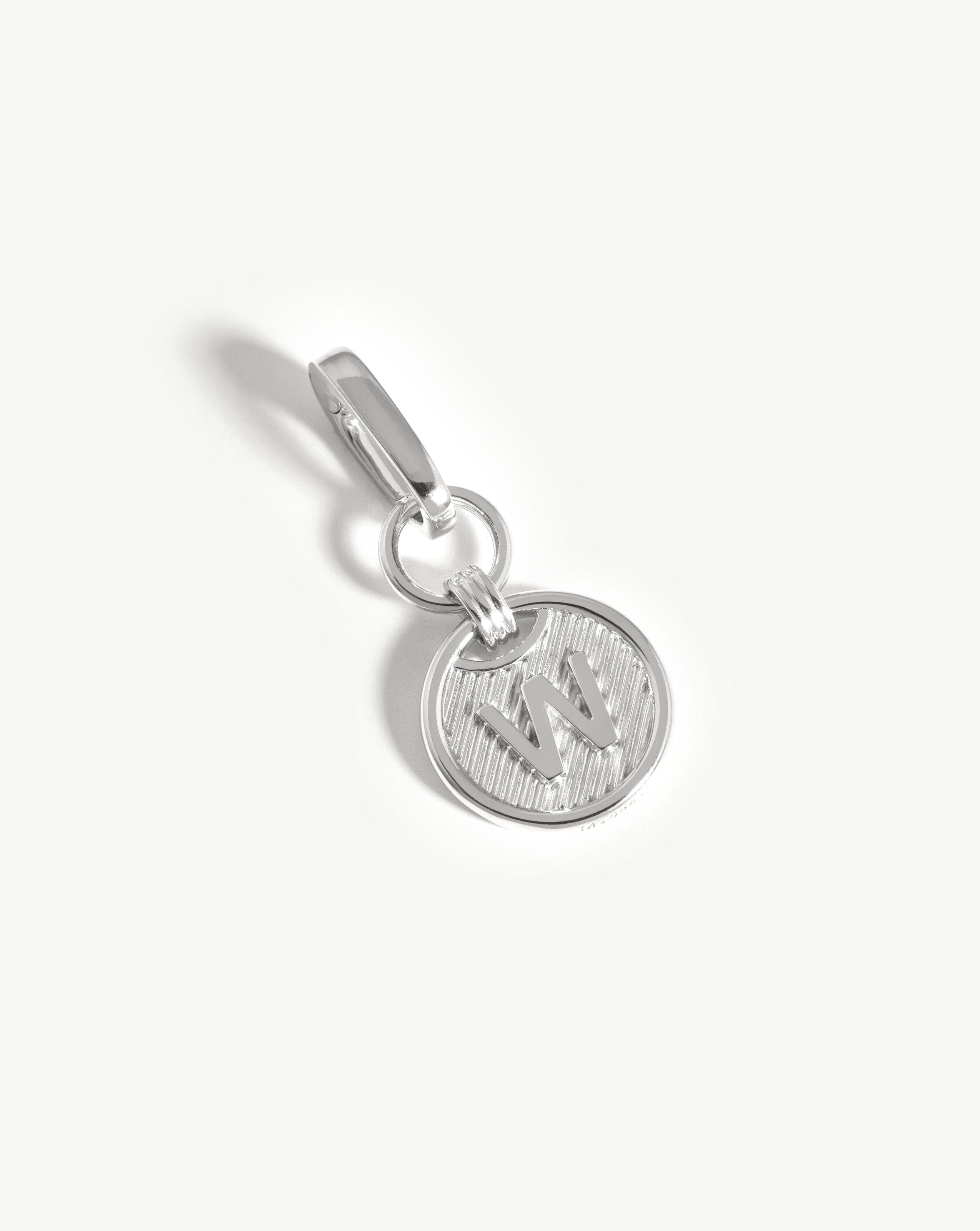 Clip-On Initial Pendant - Initial W | Silver Plated Charms & Pendants Missoma 