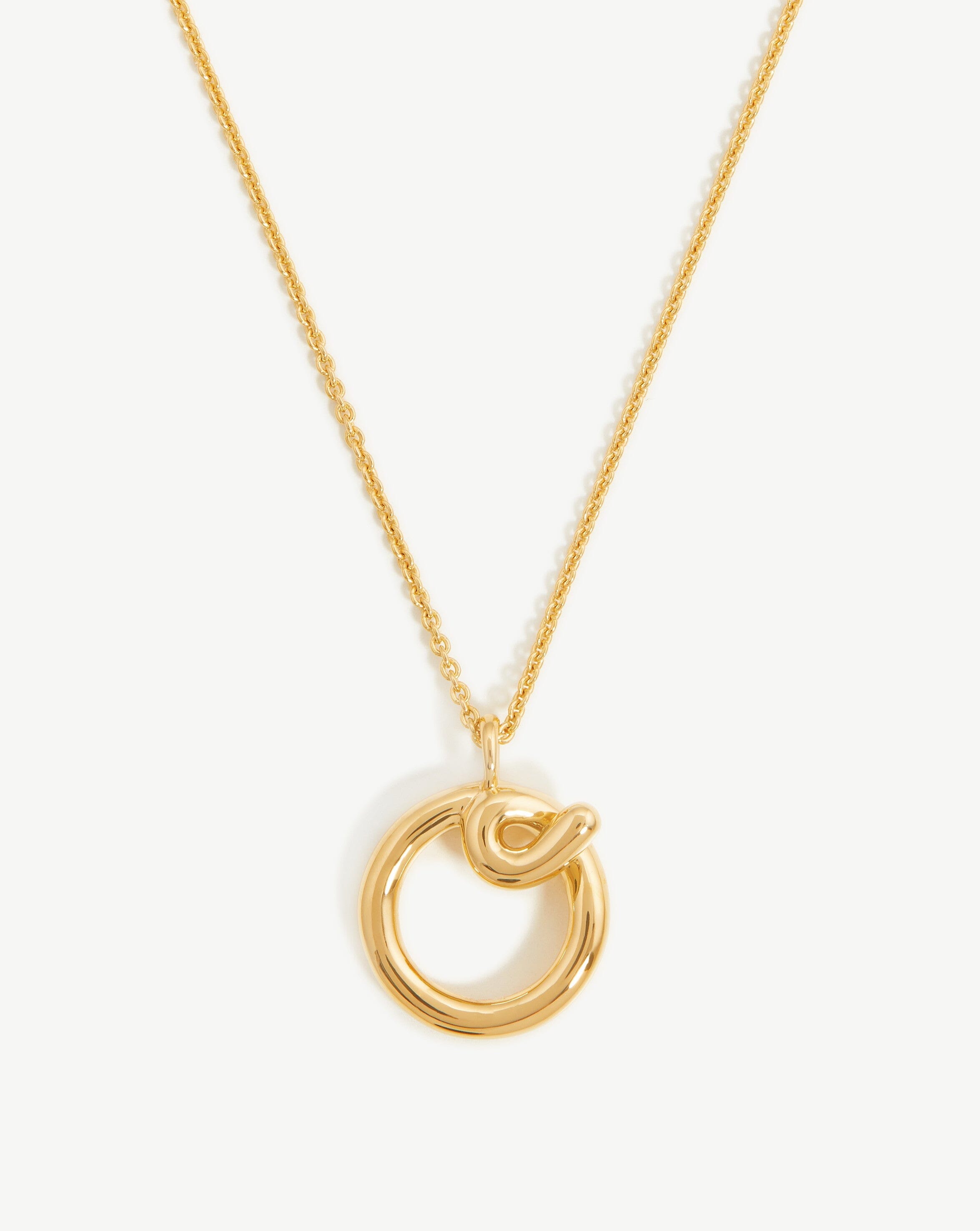 Curly Molten Initial Pendant Necklace - Initial O | 18ct Gold Plated Vermeil Necklaces Missoma 