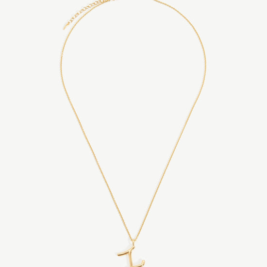 Curly Molten Initial Pendant Necklace - Initial Z | 18ct Gold Plated Vermeil Necklaces Missoma 