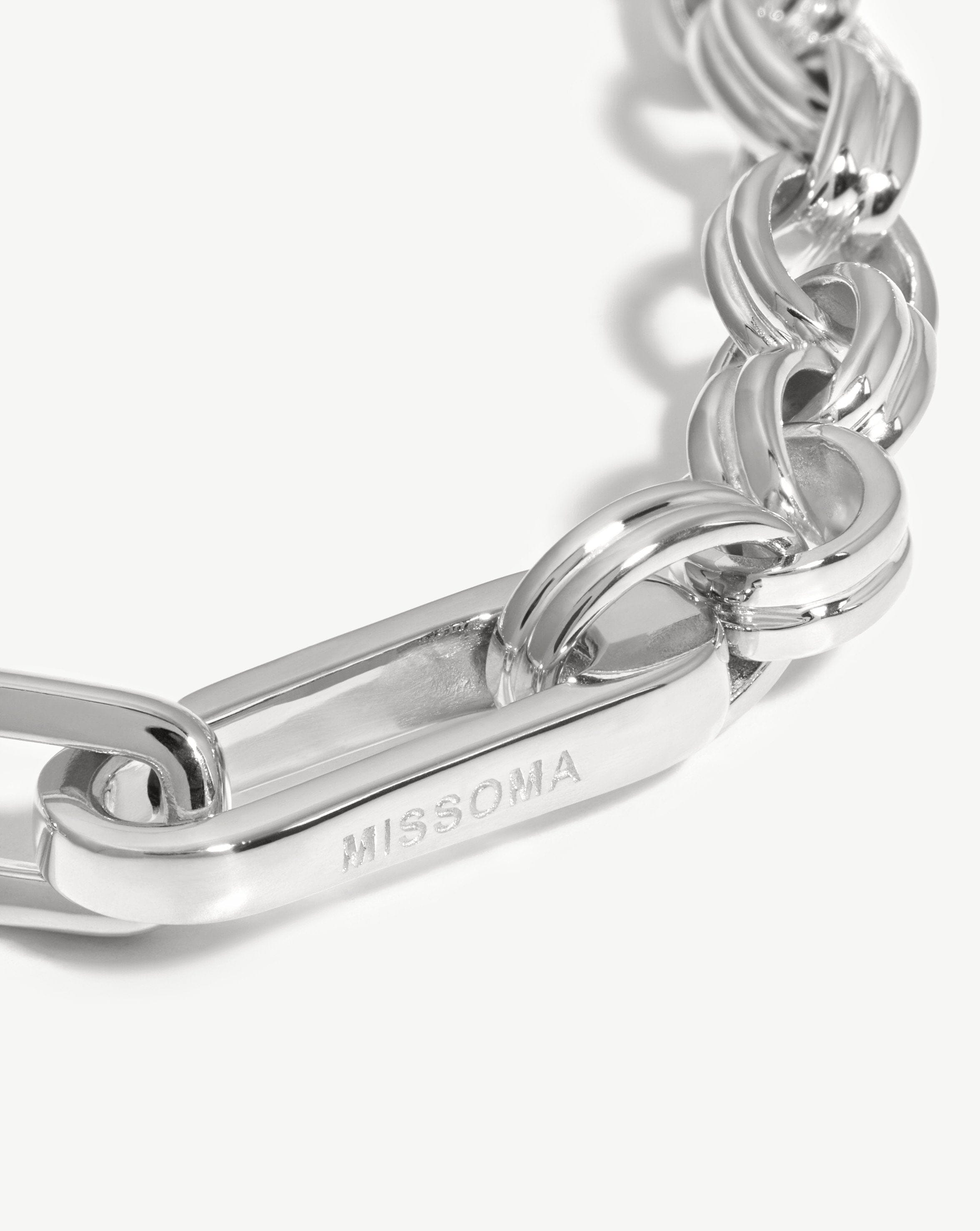 Deconstructed Axiom Chain Necklace | Silver Plated Necklaces Missoma 