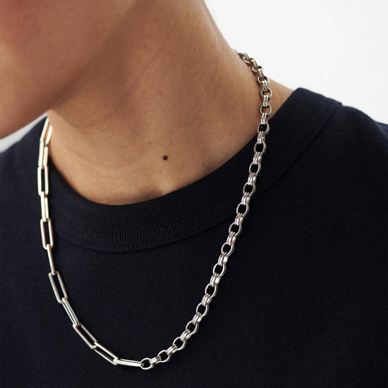 Deconstructed Axiom Chain Necklace | Silver Plated Necklaces Missoma 