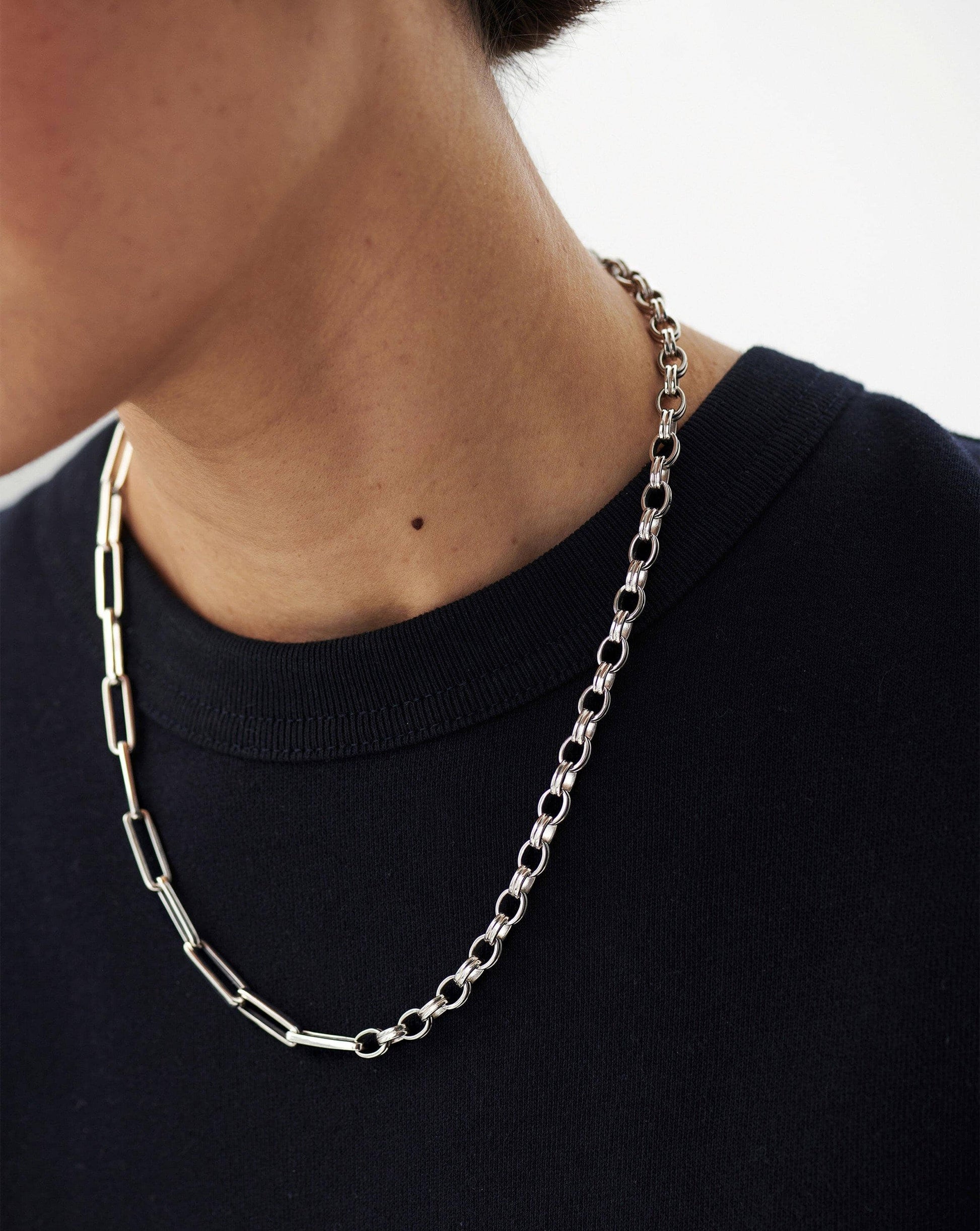Deconstructed Axiom Chain Necklace | Silver Plated Necklaces Missoma 