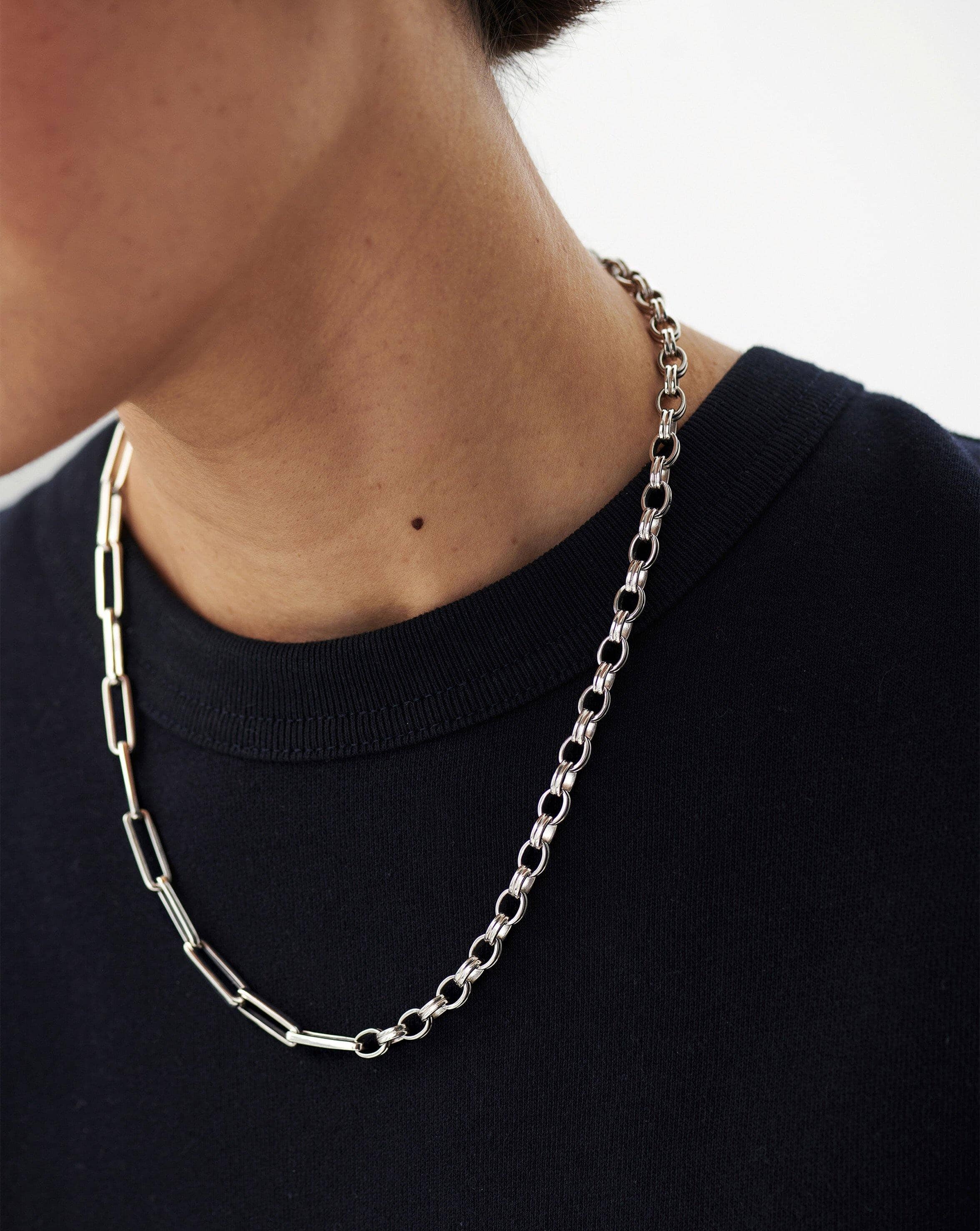 Deconstructed Axiom Chain Necklace | Silver Plated Necklaces Missoma 