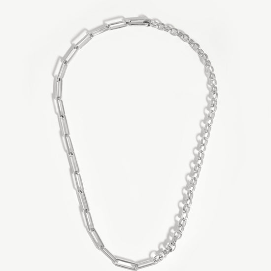 Deconstructed Axiom Chain Necklace | Silver Plated Necklaces Missoma 