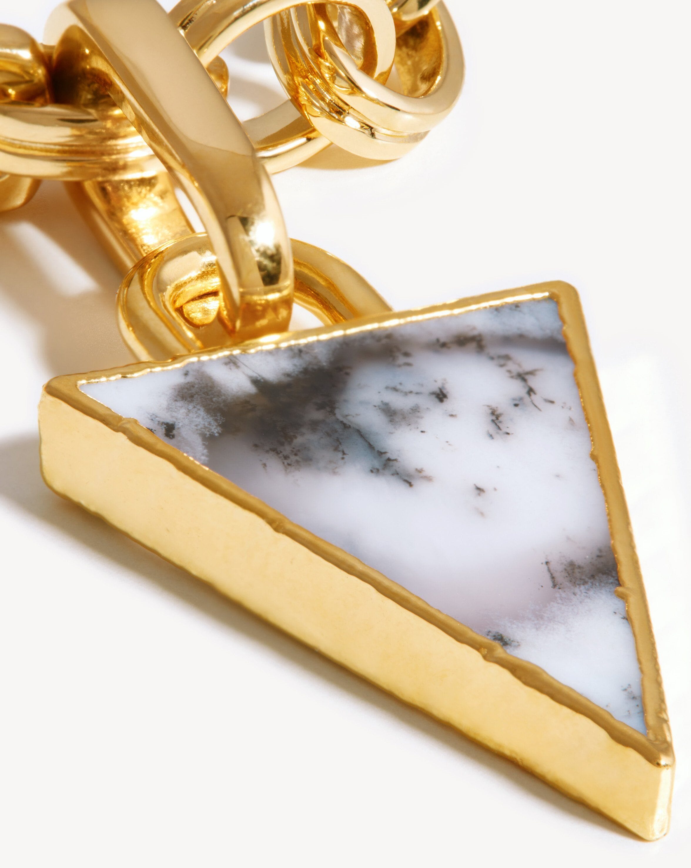 Deconstructed Axiom Triangle Chain Necklace | 18ct Gold Plated/Dendritic Necklaces Missoma 