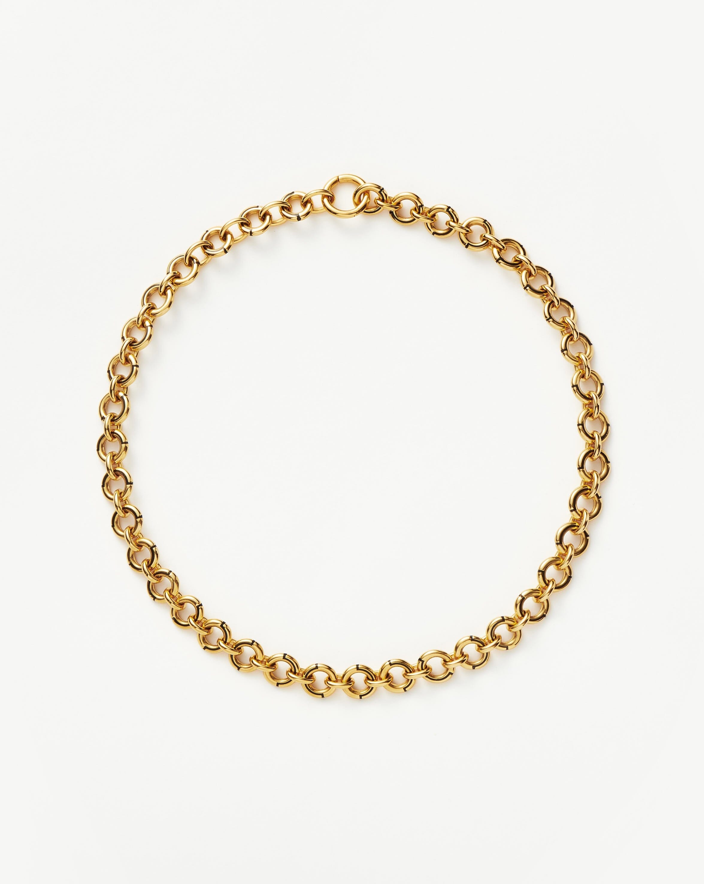 Enamel Byline Link Chunky Chain Choker | 18ct Gold Plated on Brass Missoma UK Staging 