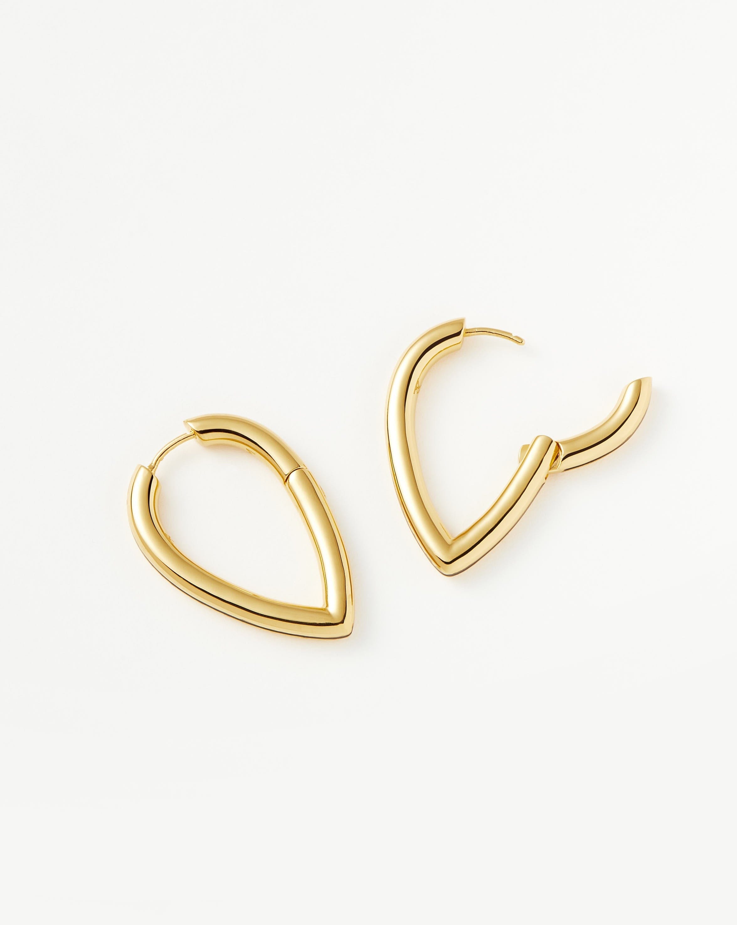 Enamel Byline Pear Hoop Earrings | 18ct Gold Plated Earrings Missoma 