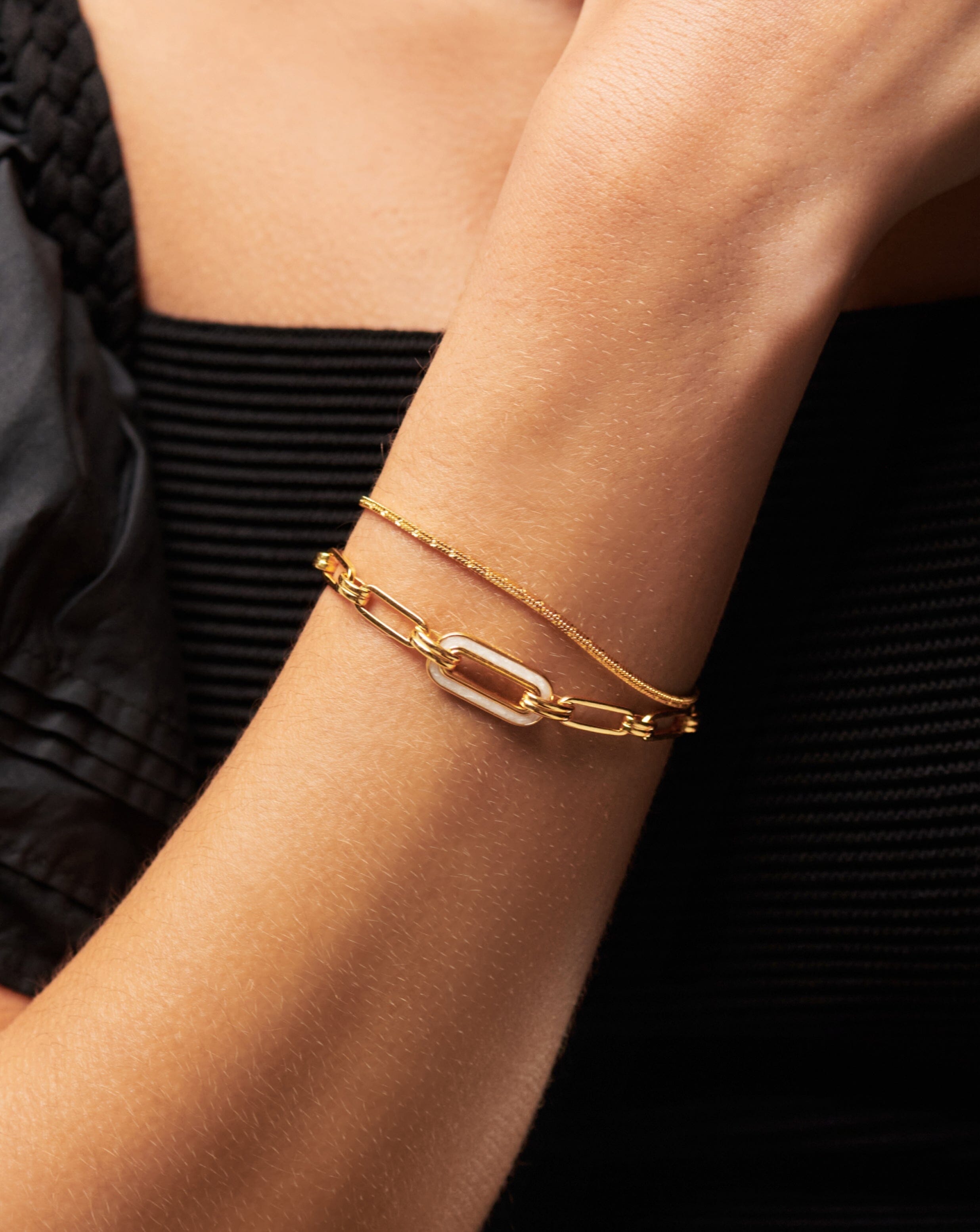 Enamel chain bracelet discount