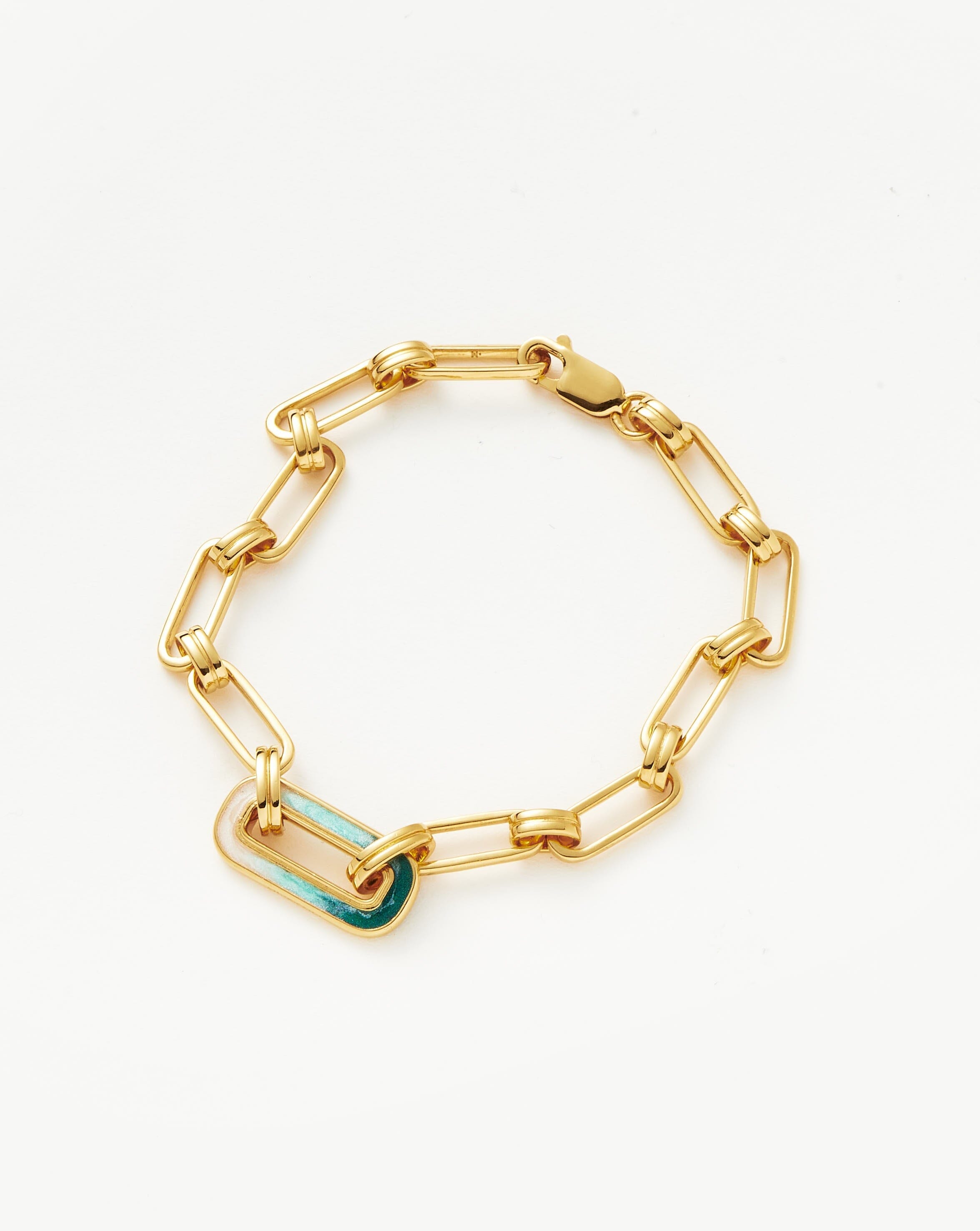 Enamel Haze Ombre Floating Pendant Chain Bracelet Bracelets Missoma 