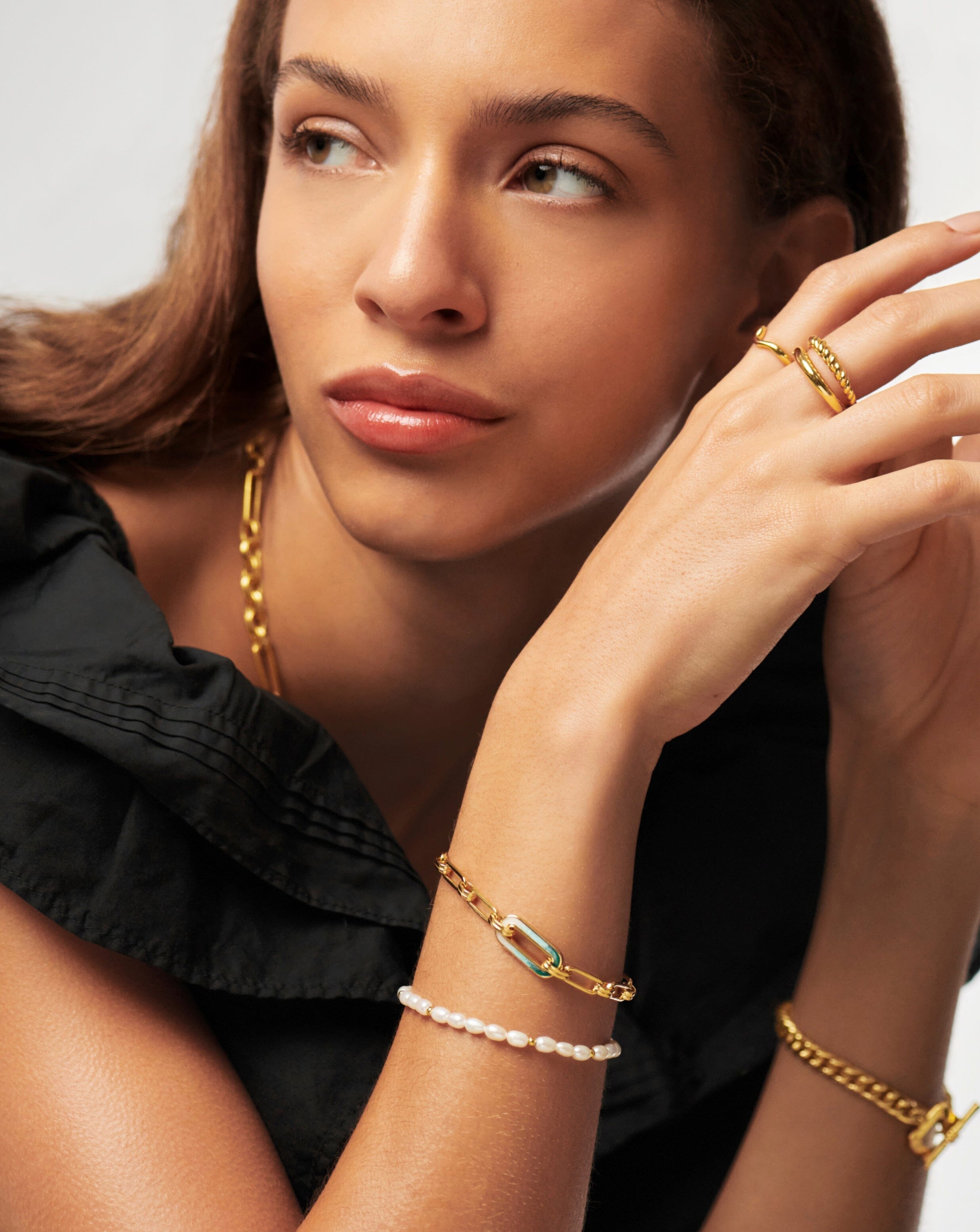 Enamel Haze Ombre Floating Pendant Chain Bracelet Bracelets Missoma 