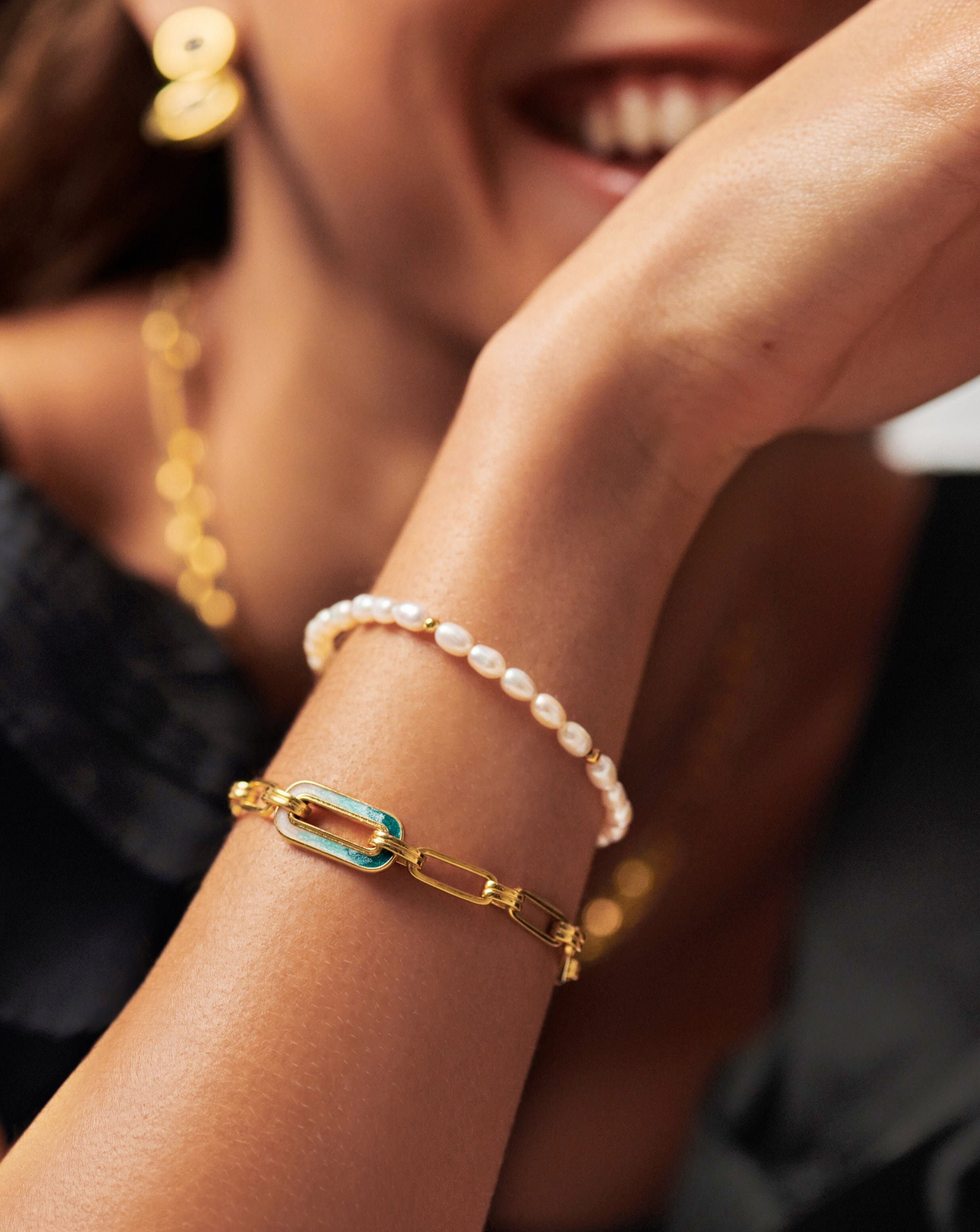 Enamel Haze Ombre Floating Pendant Chain Bracelet Bracelets Missoma 