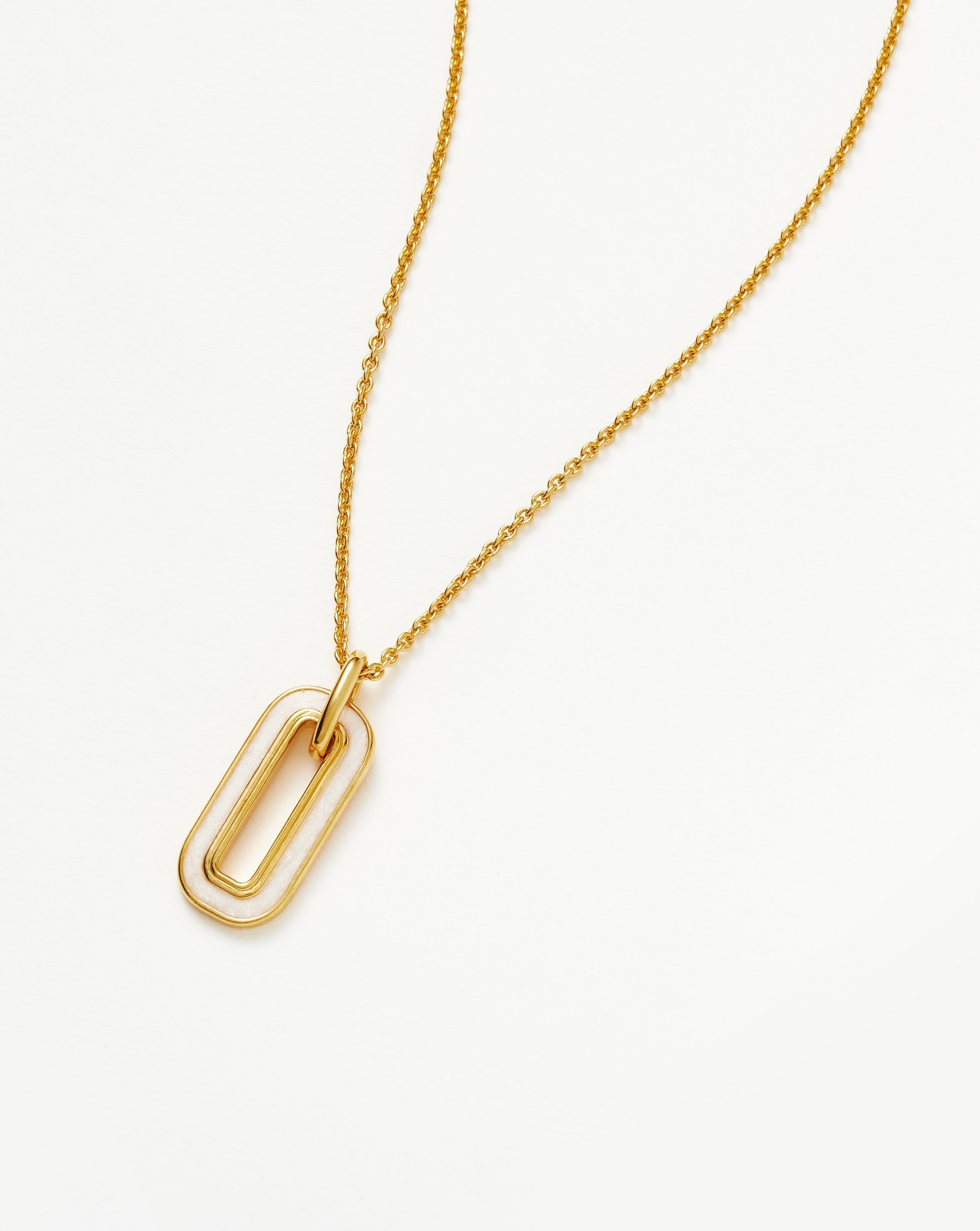 Enamel Haze Ovate Pendant Necklace Necklaces Missoma 