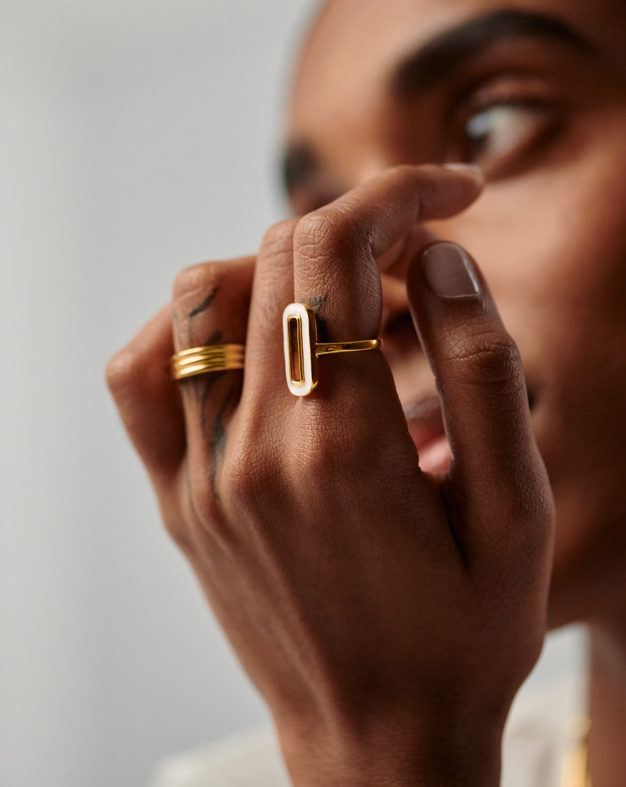 Enamel Haze Ovate Ring Rings Missoma 