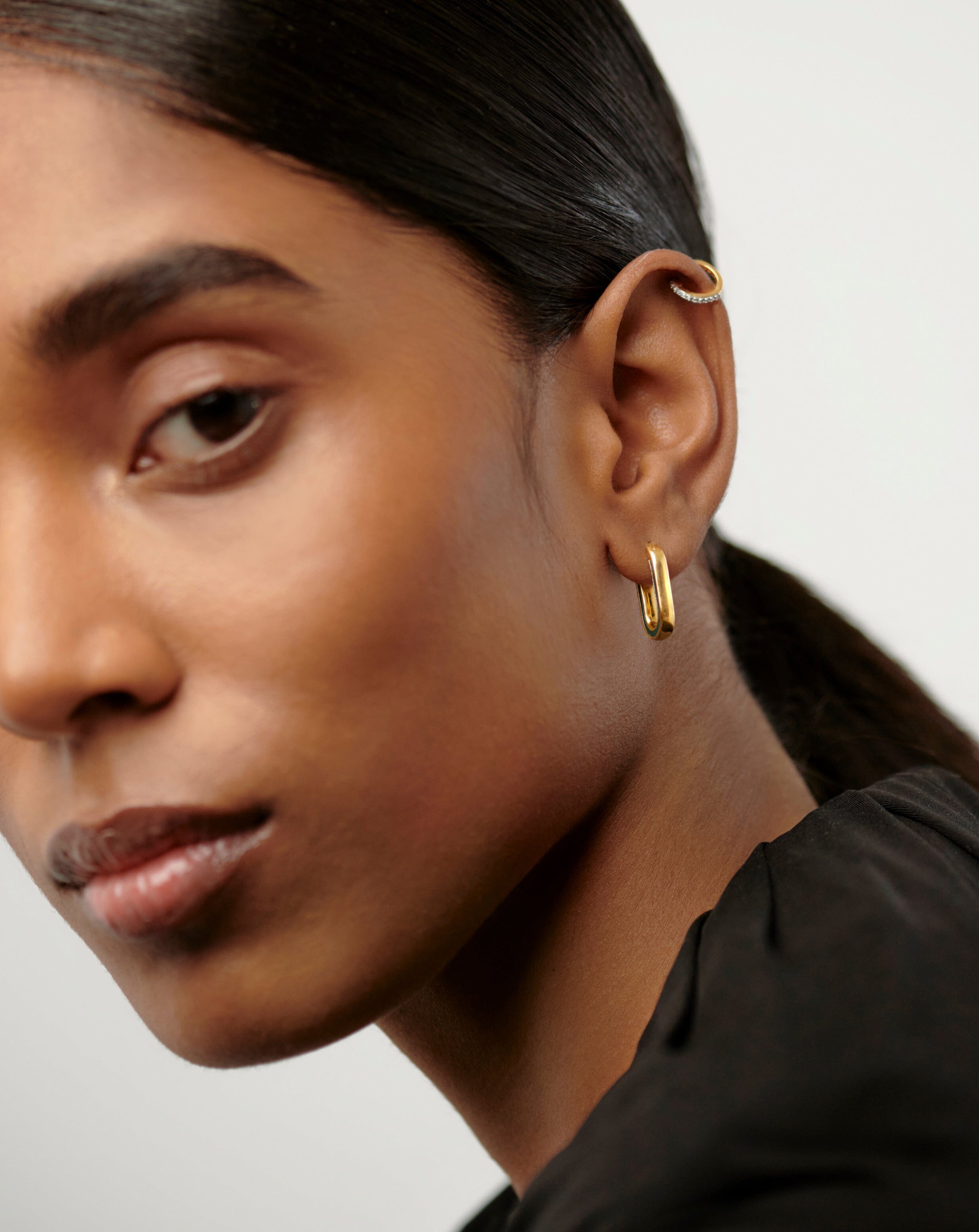 Enamel Haze Ovate Small Hoop Earrings Earrings Missoma 