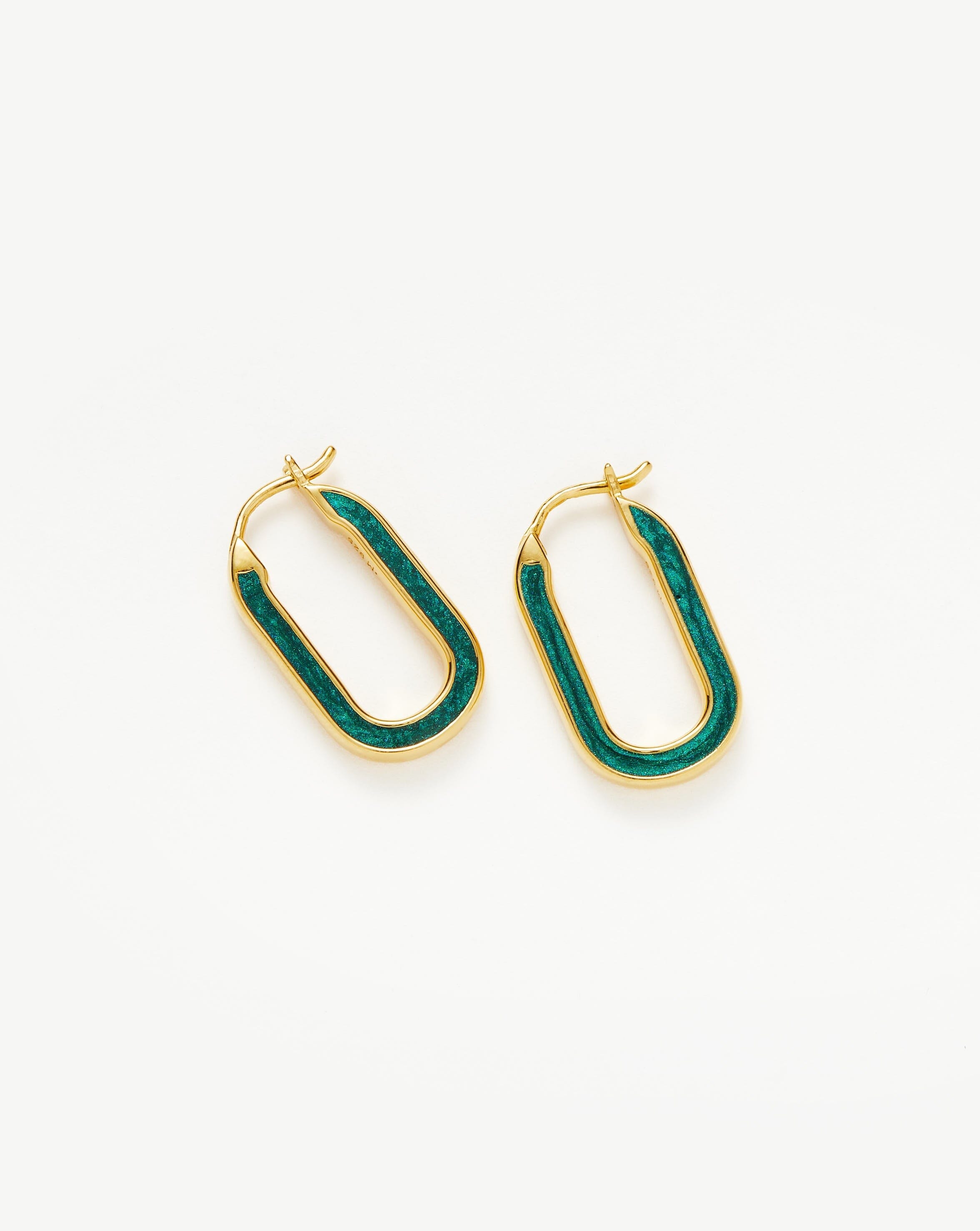 Enamel Haze Ovate Small Hoop Earrings Earrings Missoma 