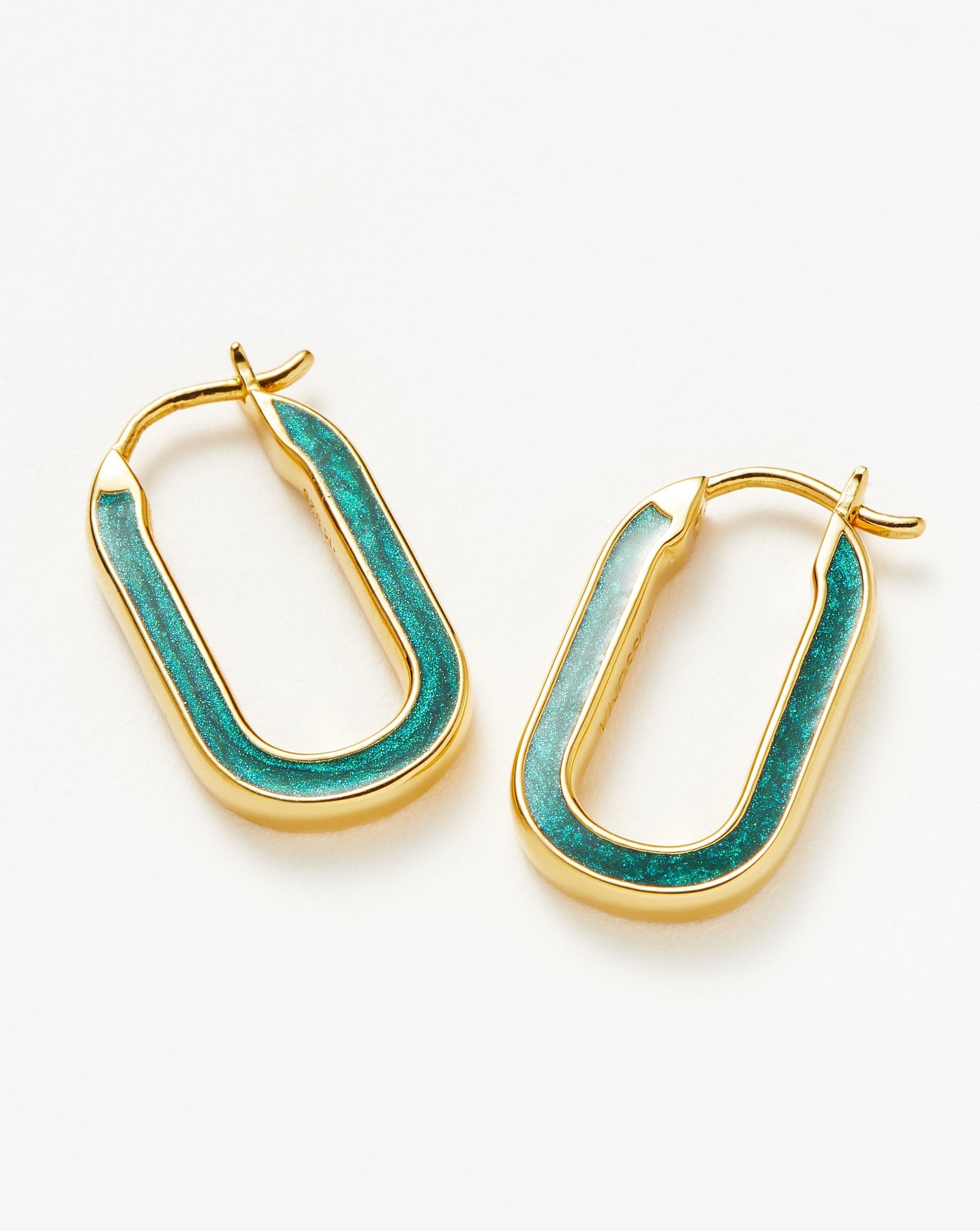 Enamel Haze Ovate Small Hoop Earrings Earrings Missoma 