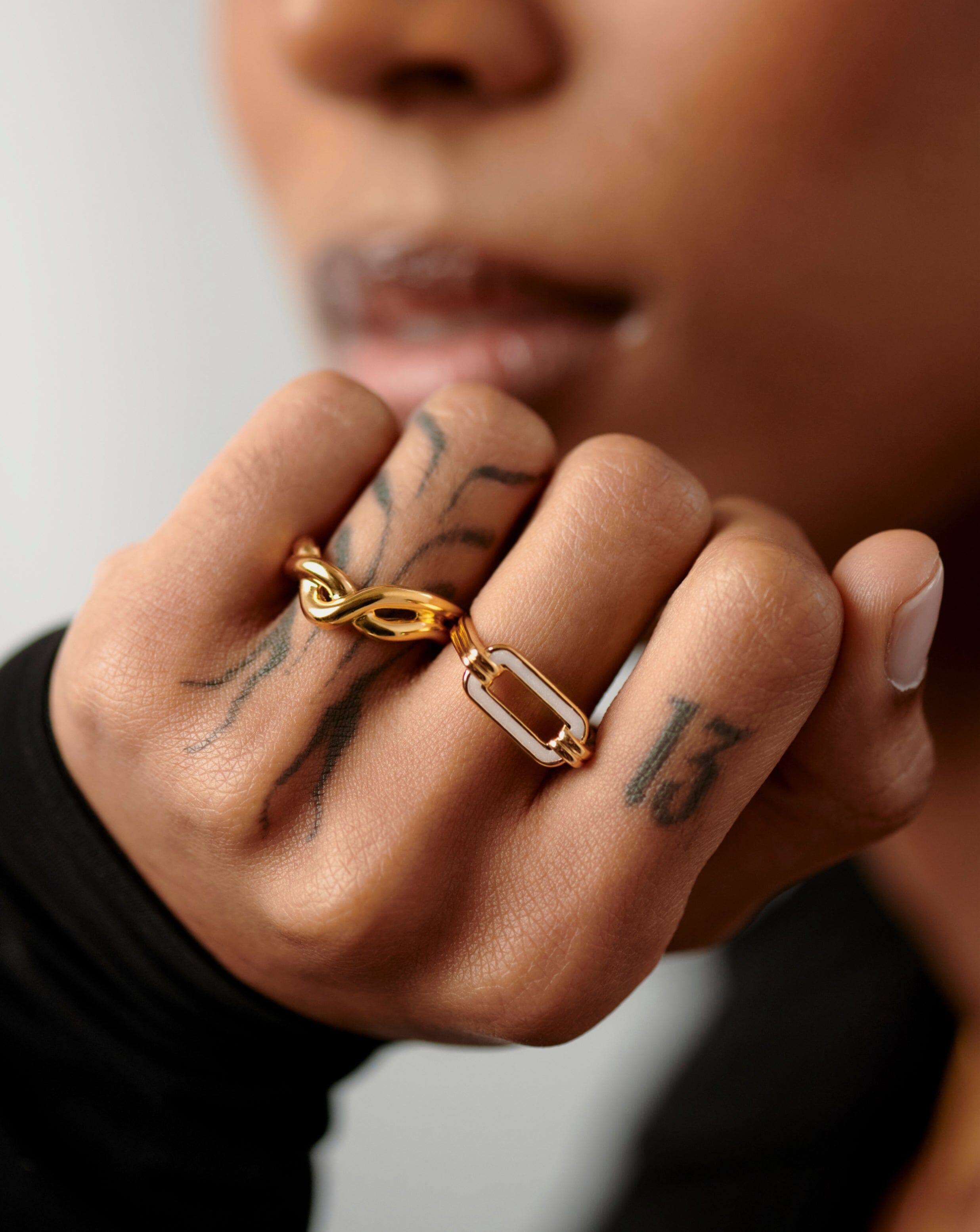 Enamel Haze Ovate Stacking Ring Rings Missoma 