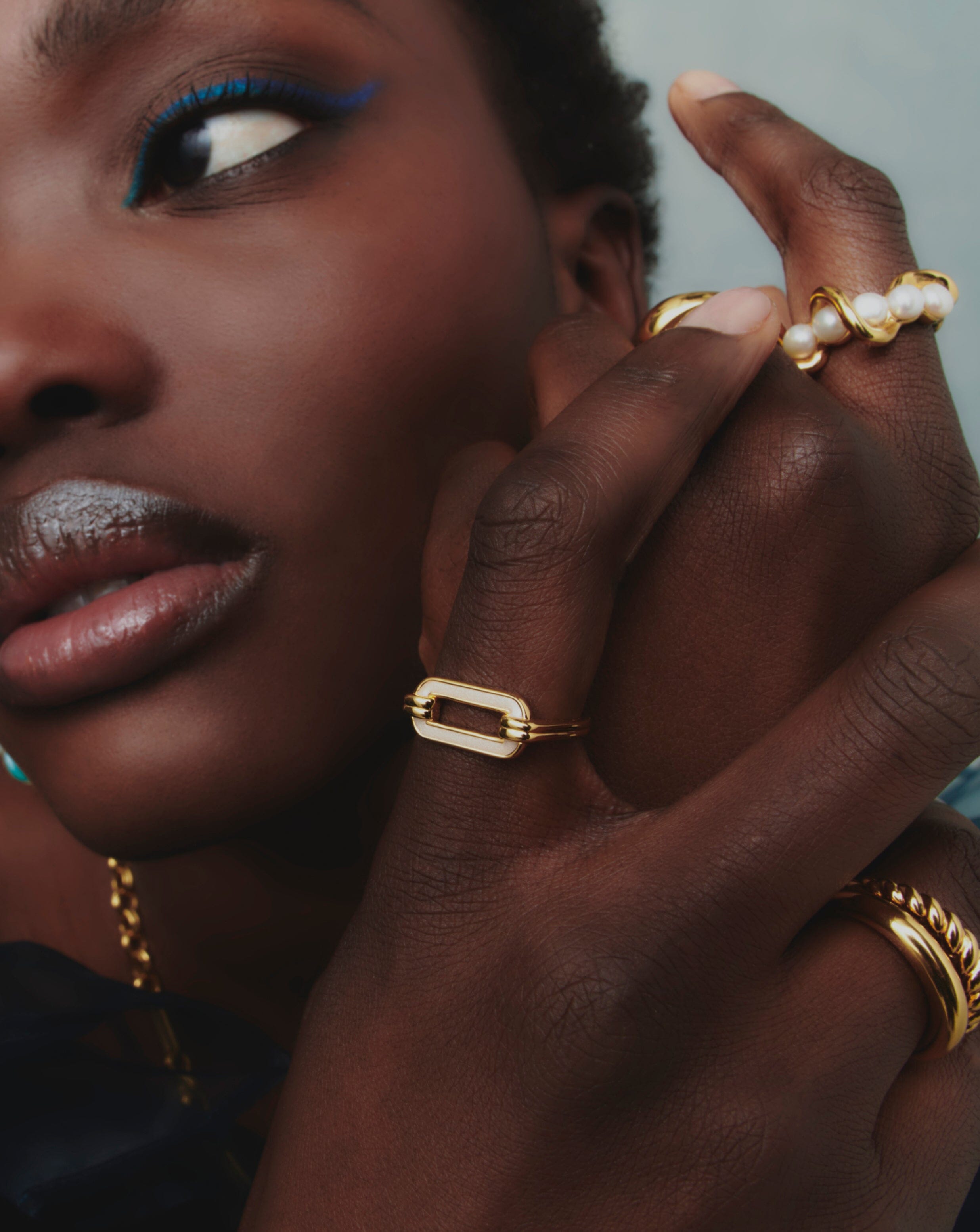 Enamel Haze Ovate Stacking Ring Rings Missoma 