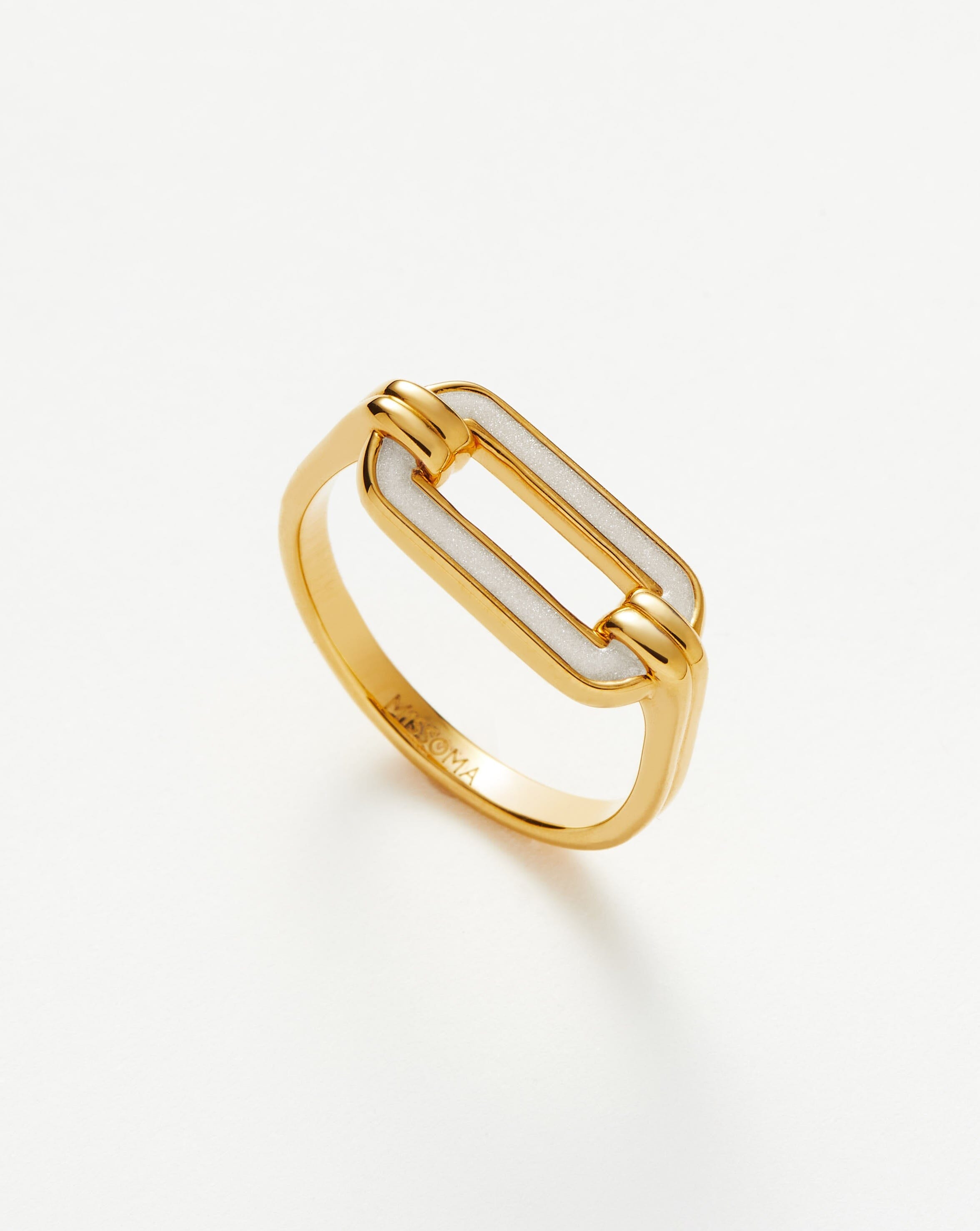 Enamel Haze Ovate Stacking Ring Rings Missoma 