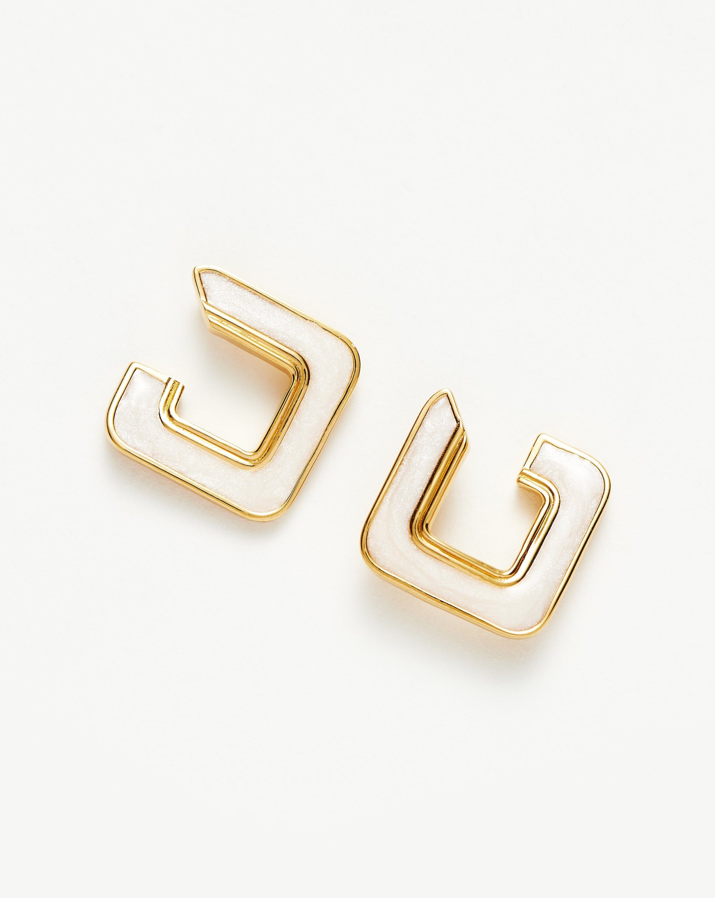 Enamel Haze Squared Open Stud Earrings Earrings Missoma 