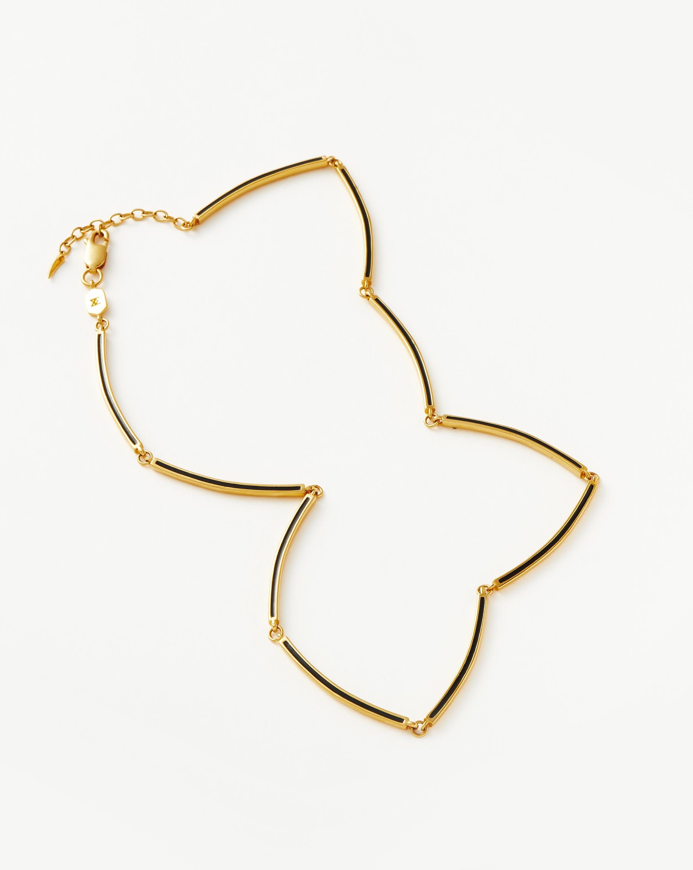 Enamel Reversible Byline Link Choker | 18ct Gold Plated Necklaces Missoma 