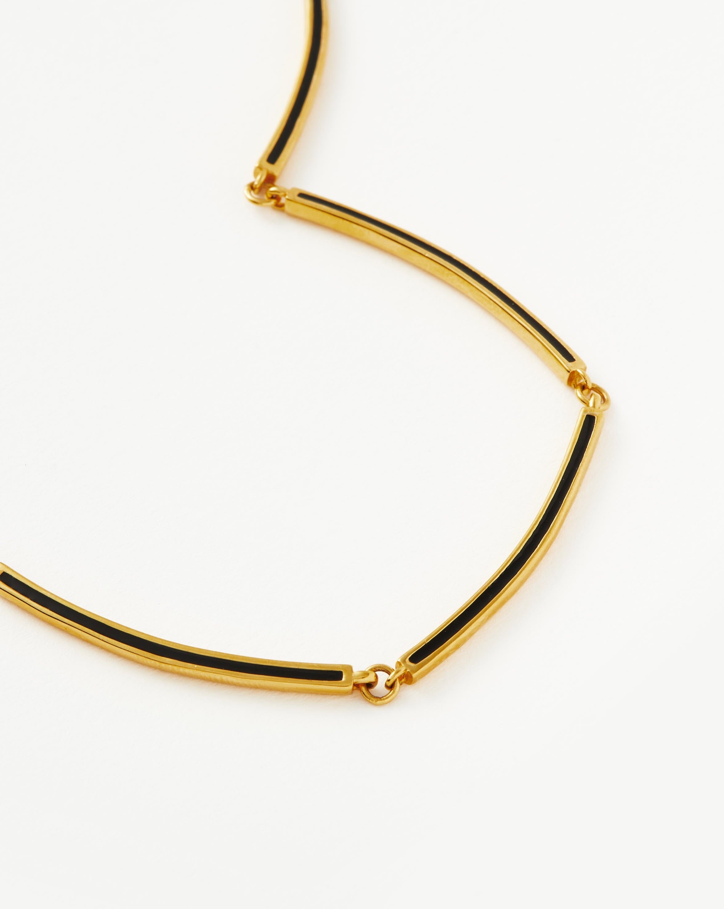 Enamel Reversible Byline Link Choker | 18ct Gold Plated Necklaces Missoma 