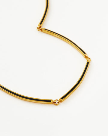 Enamel Reversible Byline Link Choker | 18ct Gold Plated Necklaces Missoma 