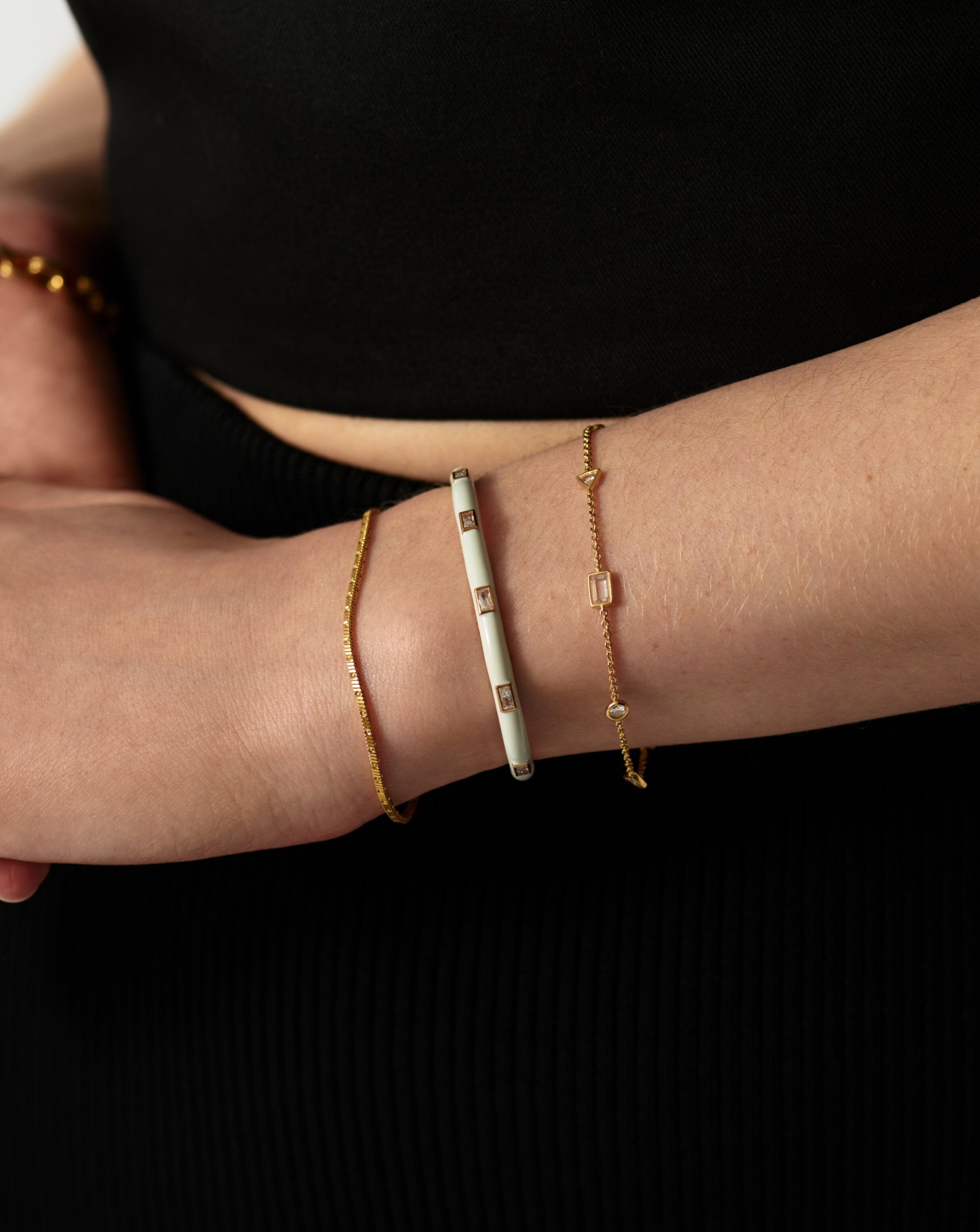 Enamel & Stone Cuff Bracelet Bracelets Missoma 