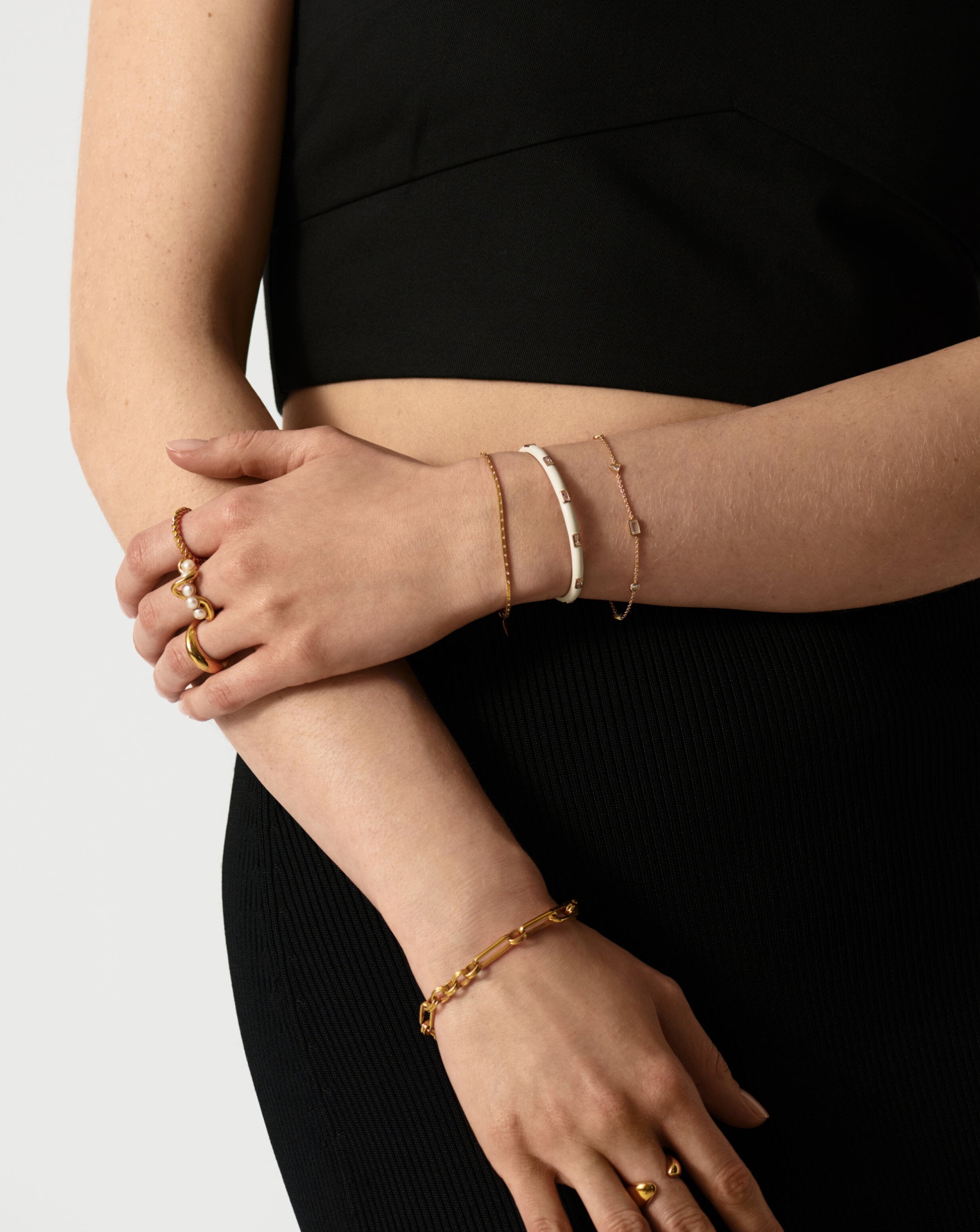 Enamel & Stone Cuff Bracelet Bracelets Missoma 
