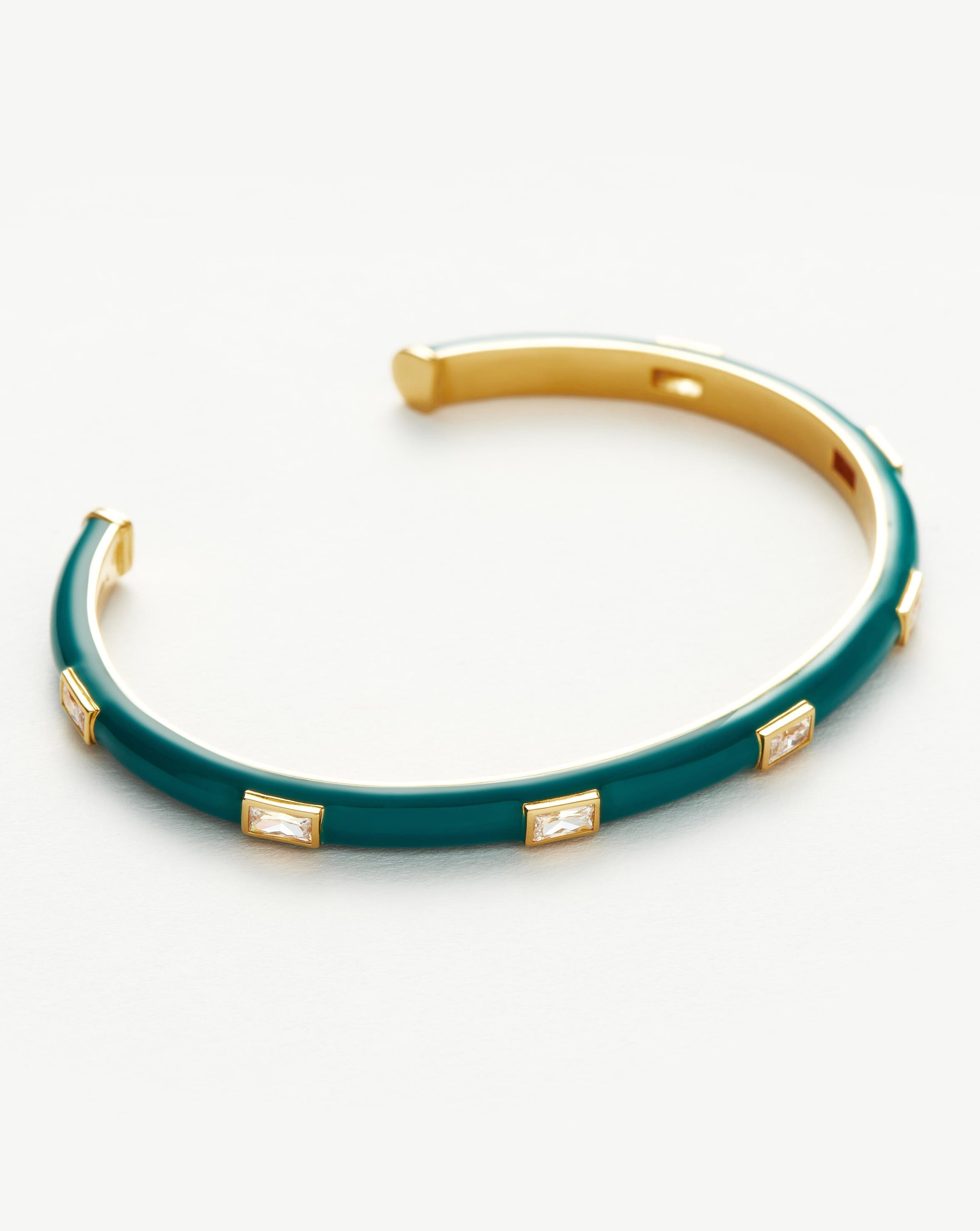 Enamel & Stone Cuff Bracelet Bracelets Missoma 