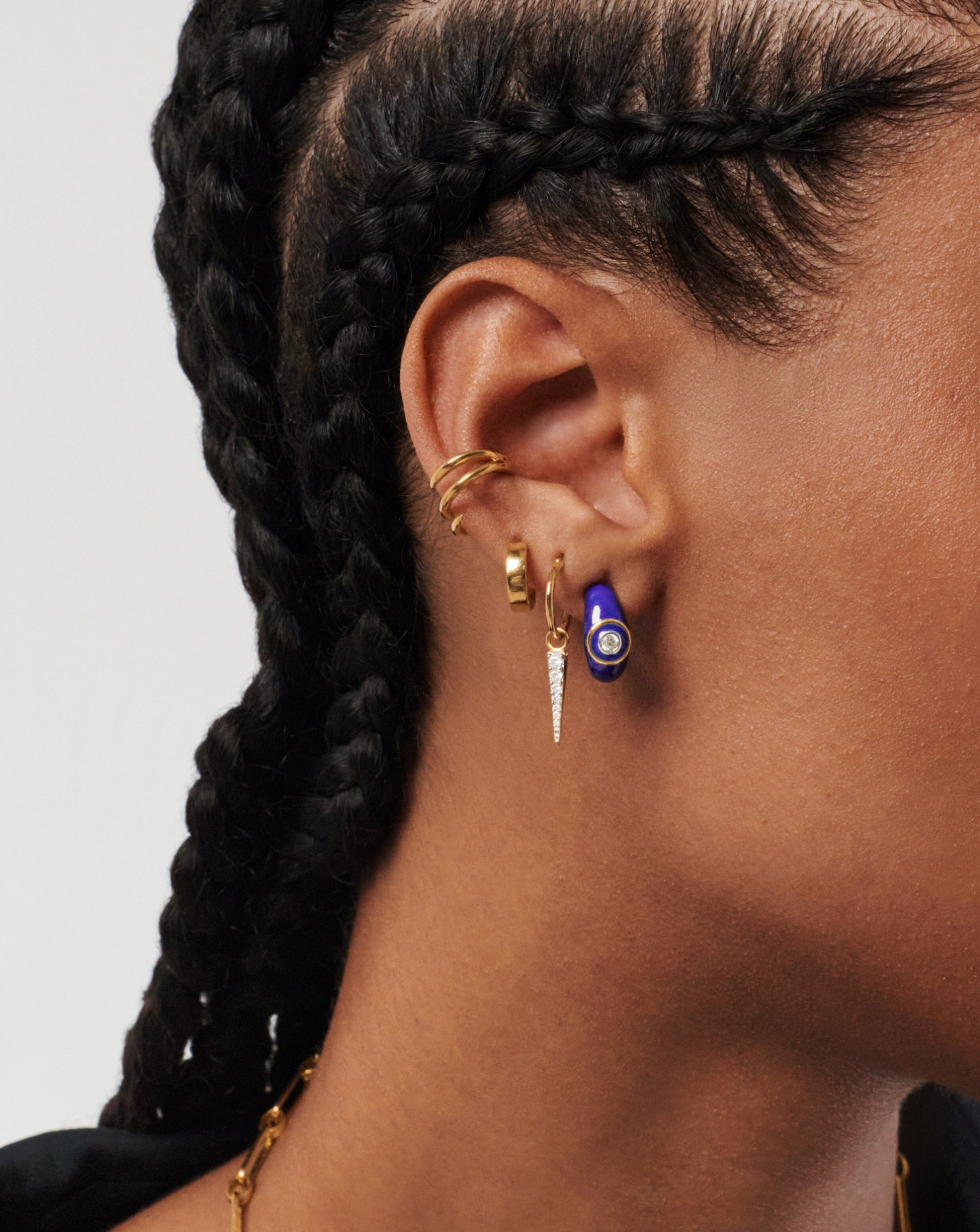 Enamel & Stone Dome Mini Hoop Earrings Earrings Missoma 