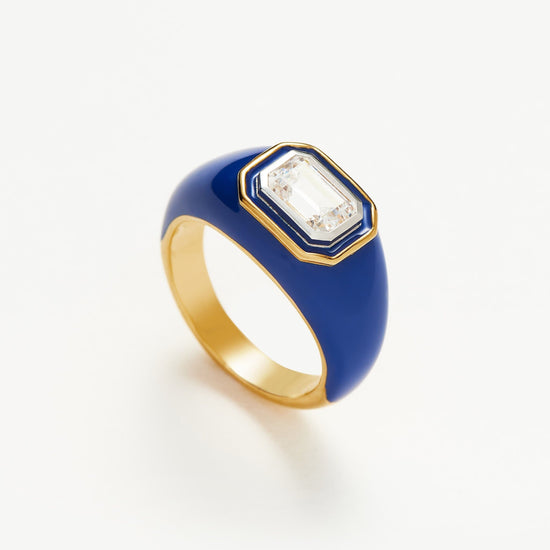 Enamel & Stone Dome Statement Ring Rings Missoma 