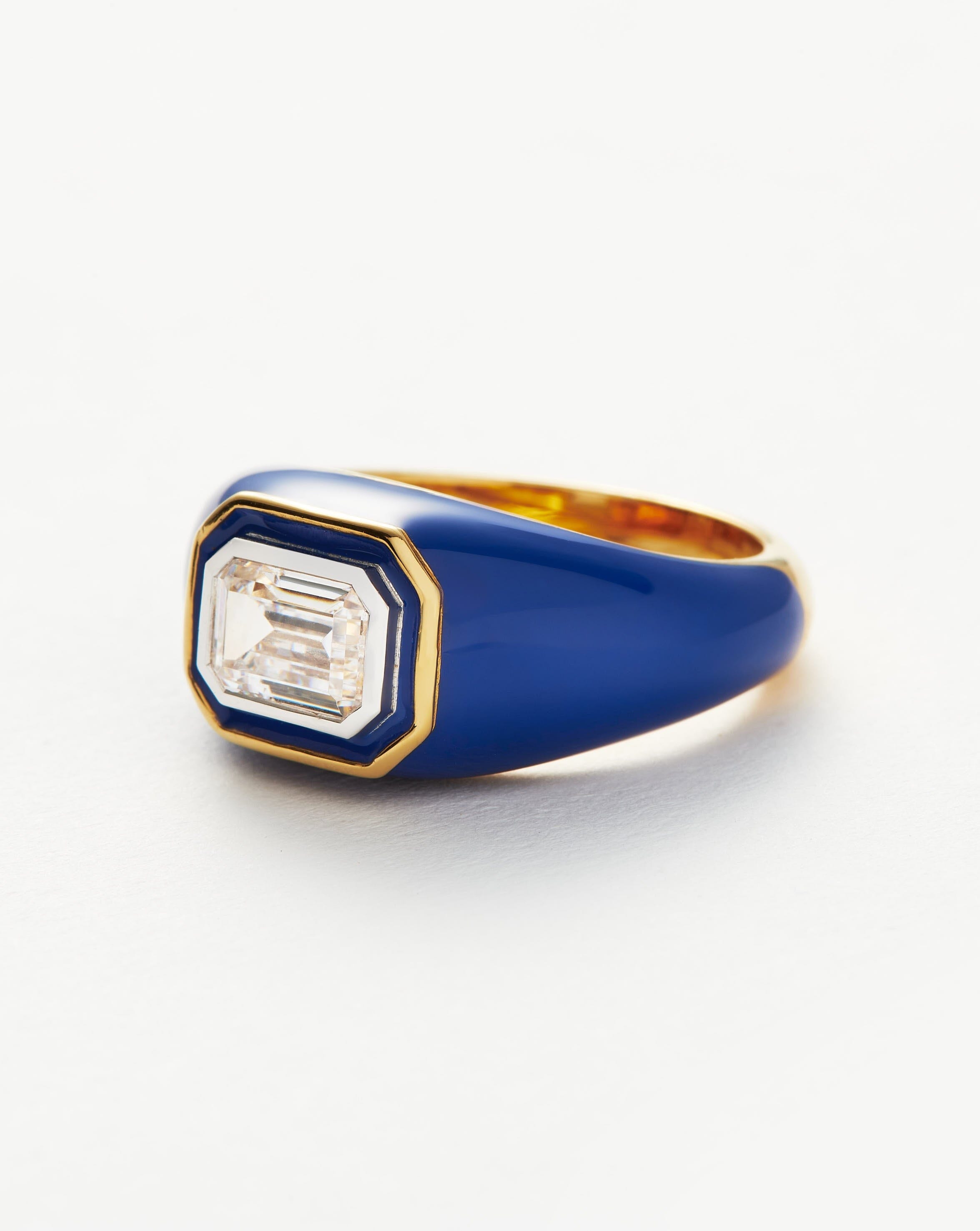 Enamel & Stone Dome Statement Ring Rings Missoma 