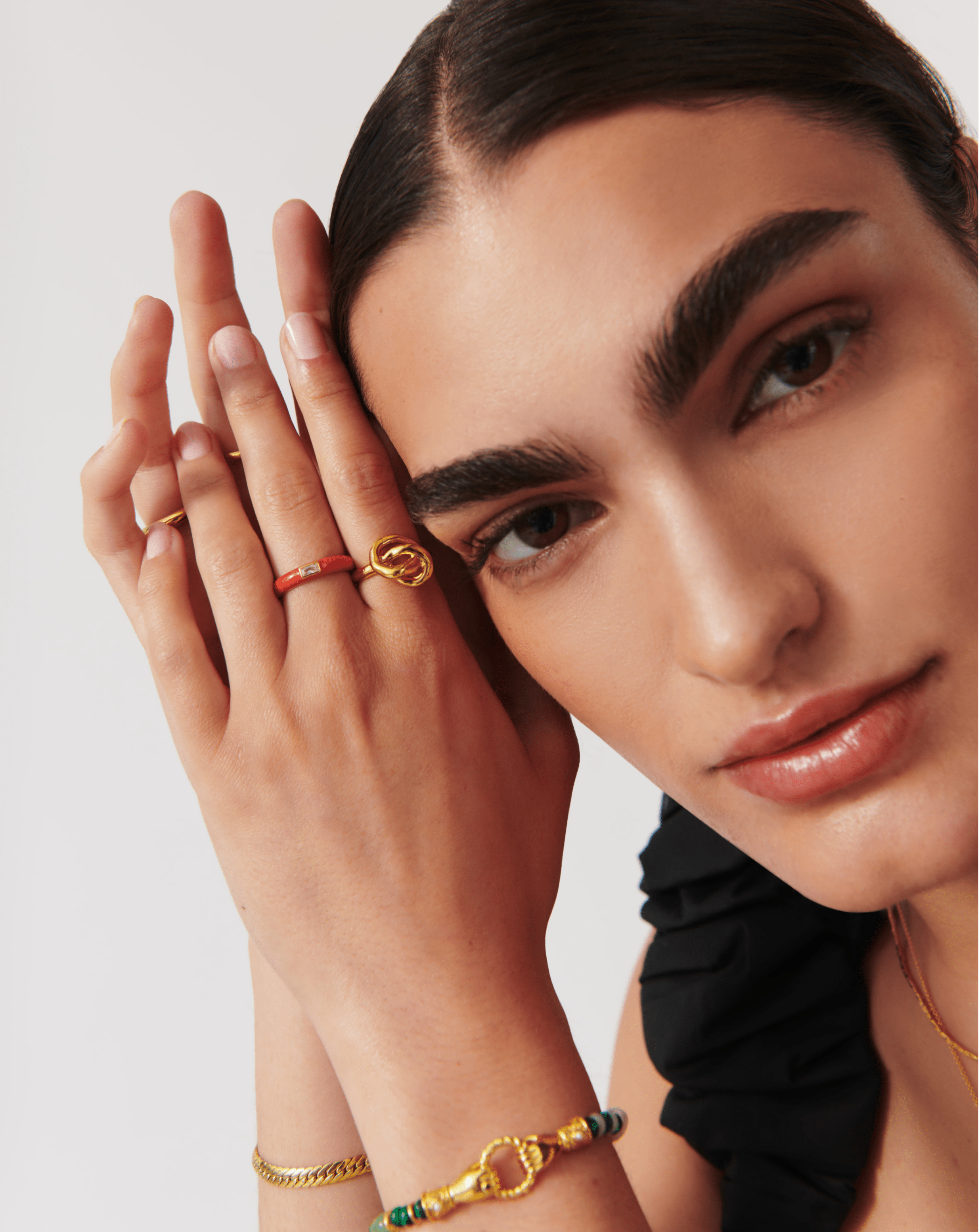 Enamel & Stone Stacking Ring Rings Missoma 