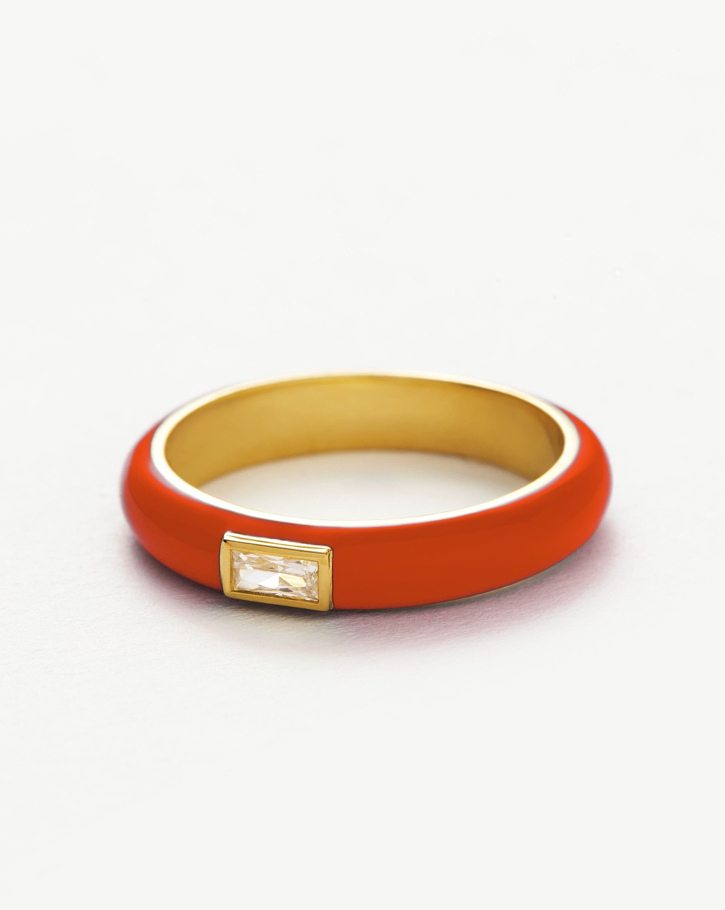 Enamel & Stone Stacking Ring Rings Missoma 