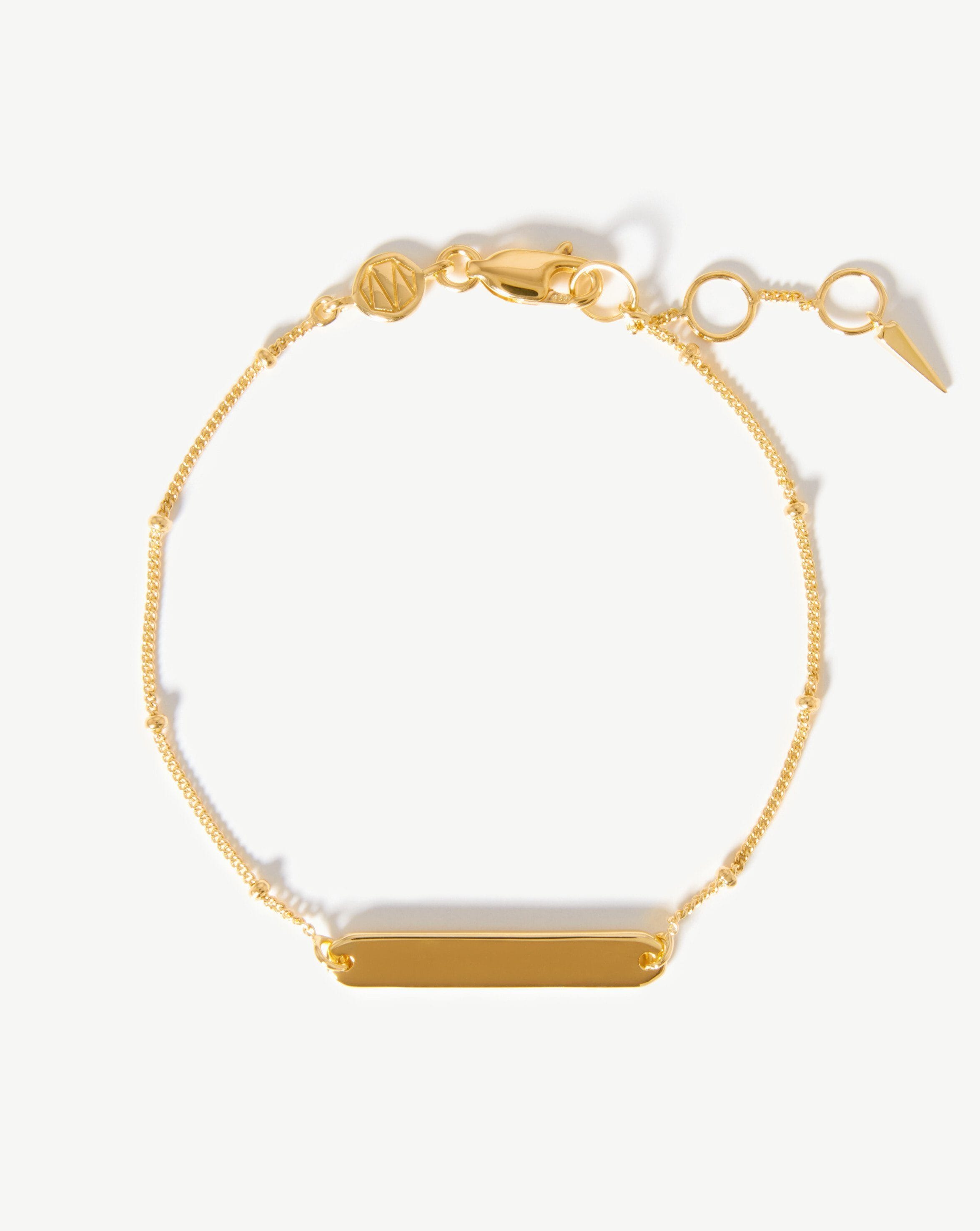 Engravable Bar Bracelet | 18ct Gold Plated Vermeil Bracelets Missoma 