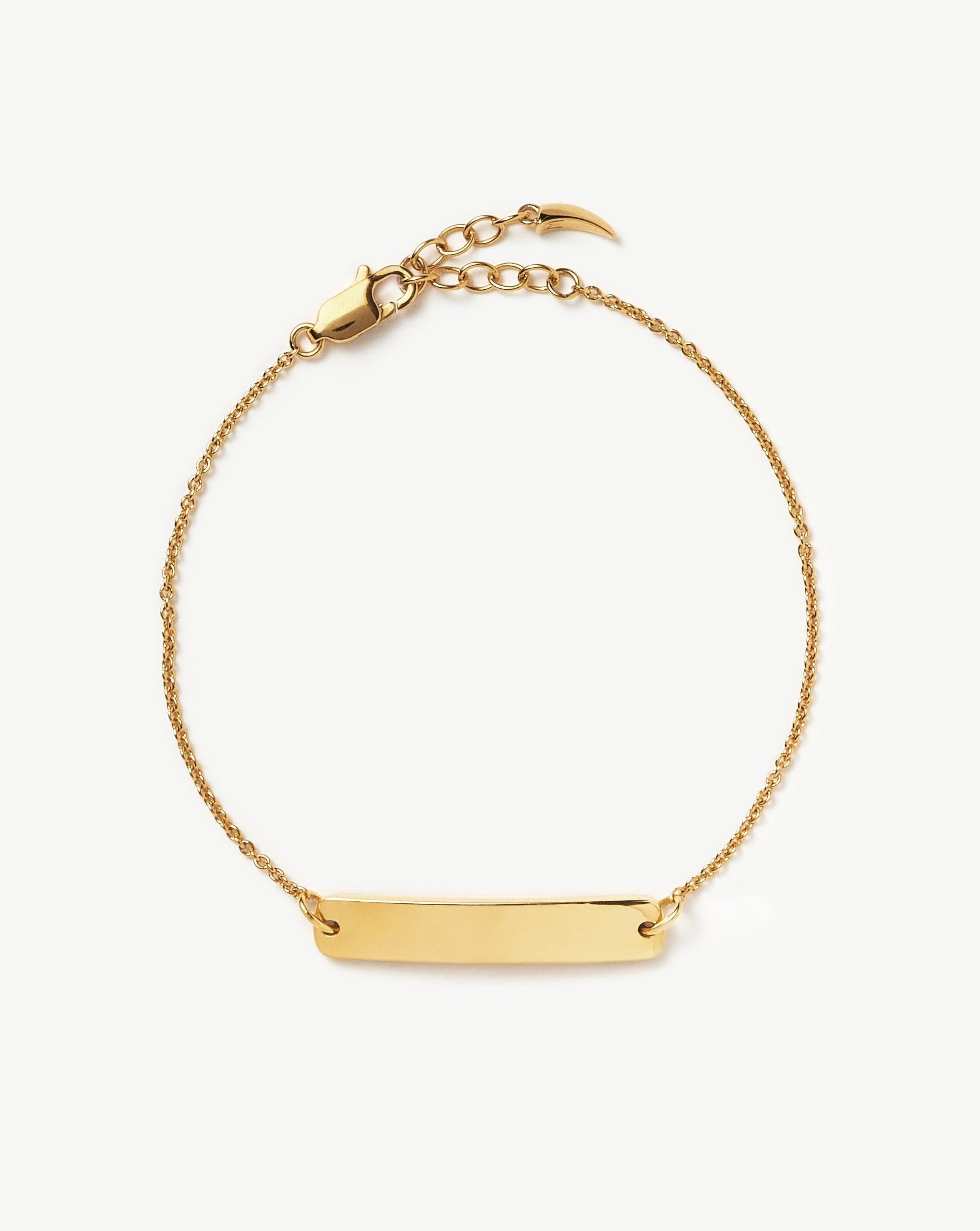 Engravable Bar Chain Bracelet | 18ct Gold Plated Vermeil Bracelets Missoma 18ct Gold Plated Vermeil 