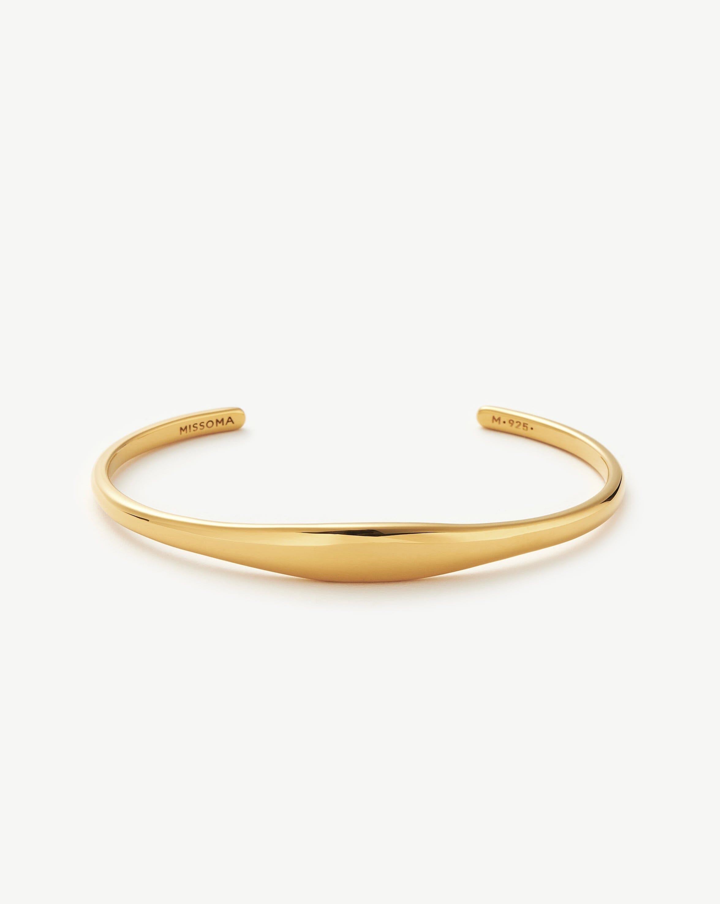 Engravable Cuff Bracelet | 18ct Gold Plated Vermeil Bracelets Missoma 18ct Gold Plated Vermeil 