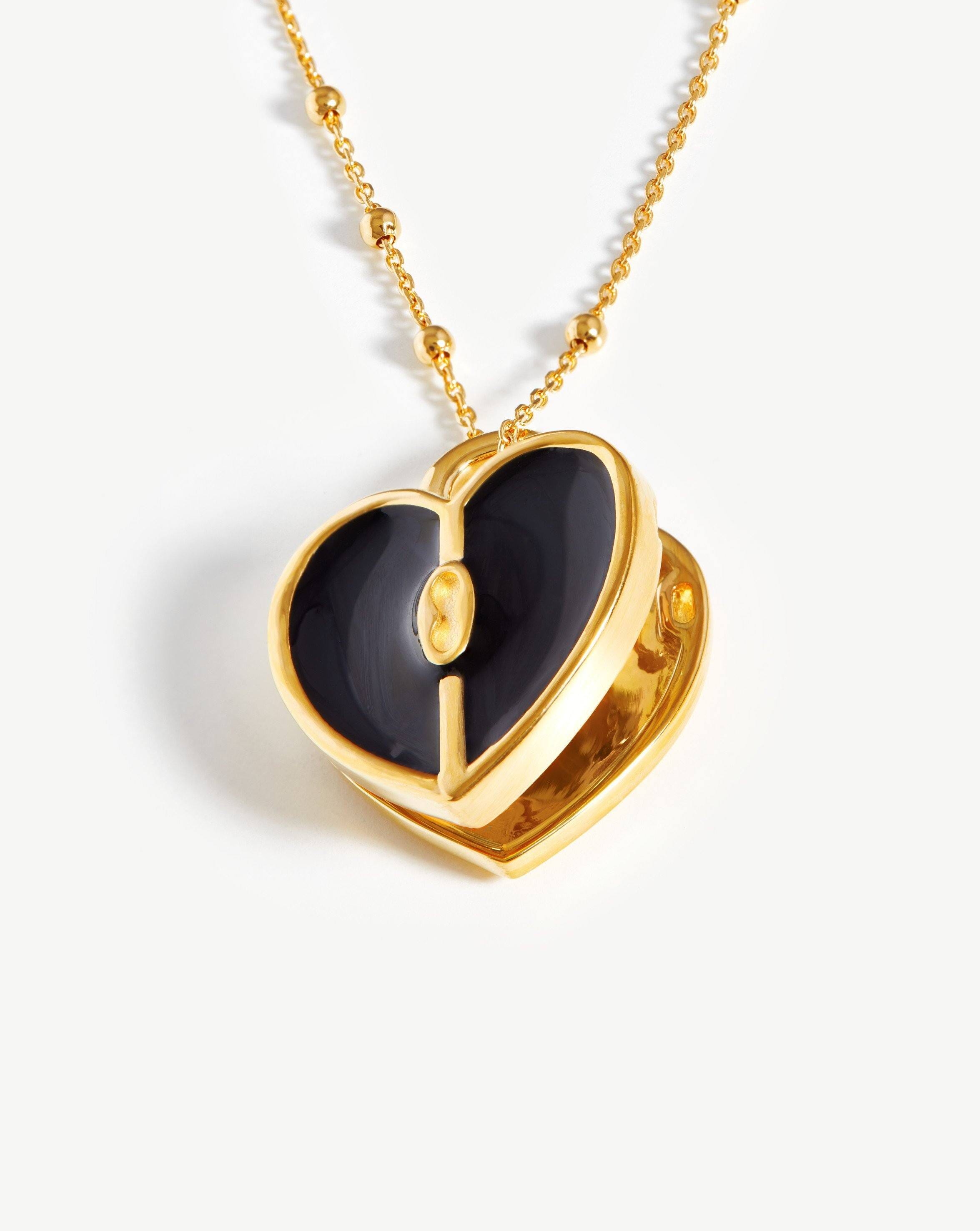 Engravable Heart Locket Necklace | 18ct Gold Plated Necklaces Missoma 