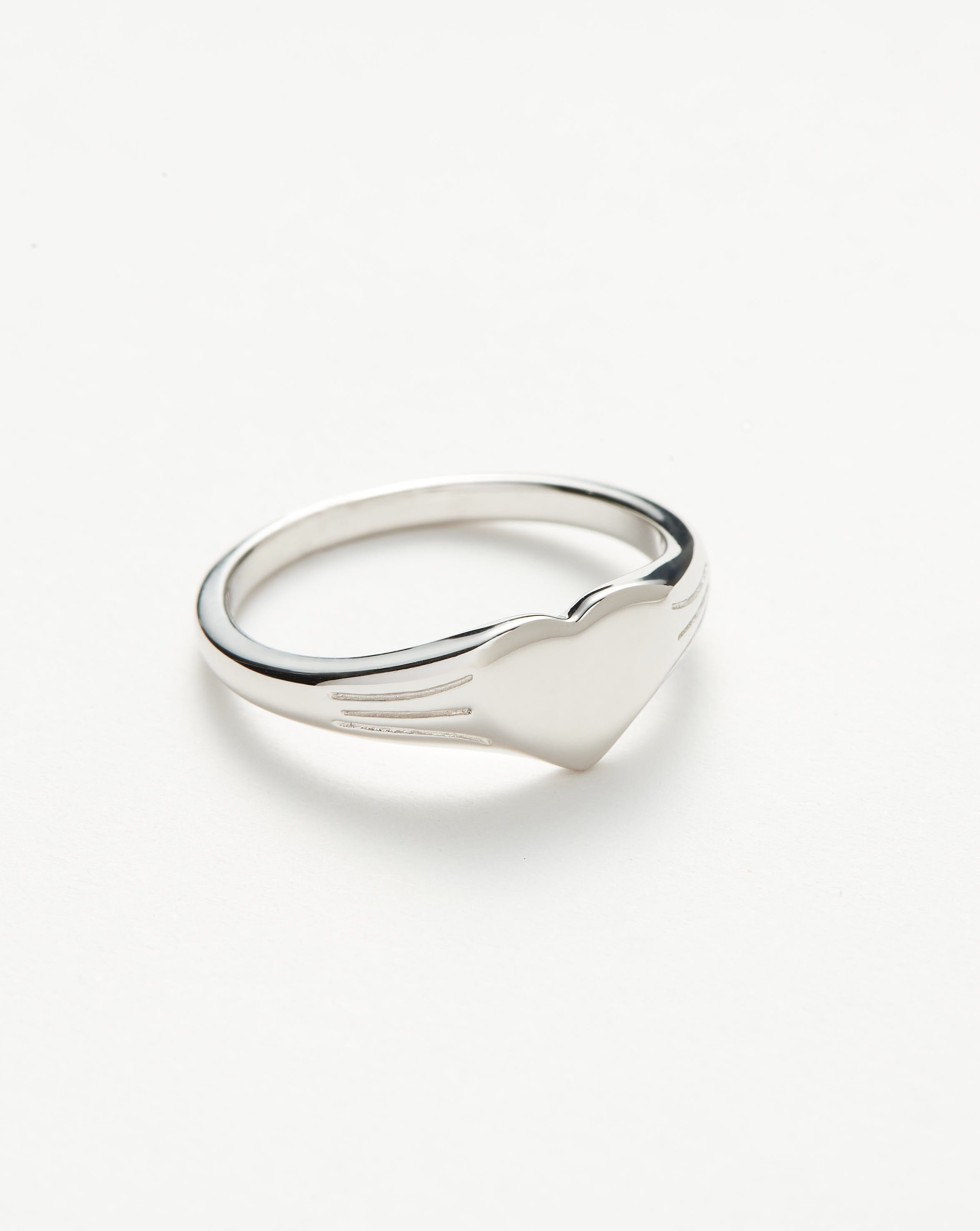 Engravable Heart Signet Ring | Sterling Silver Rings Missoma 